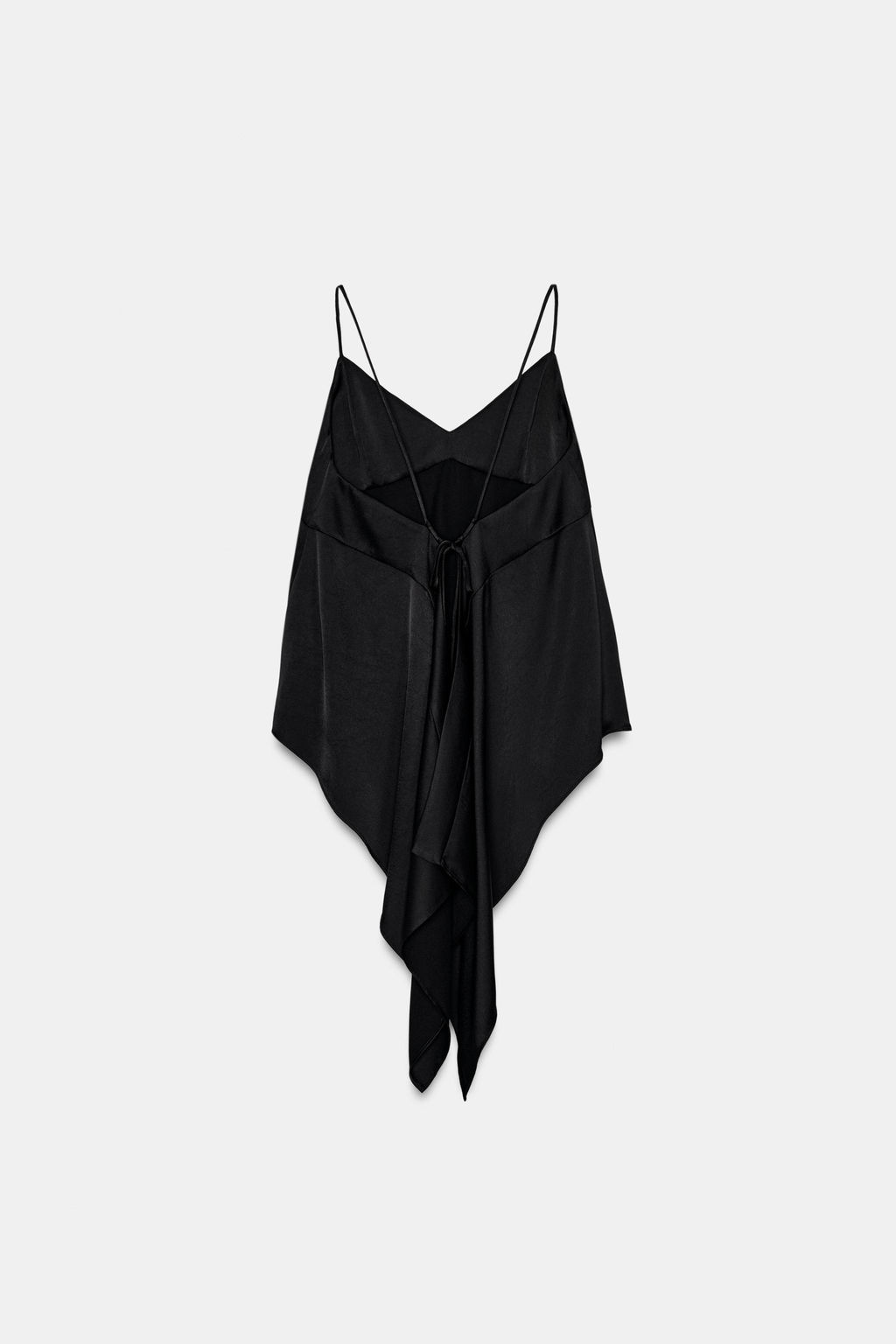 ASYMMETRIC SATIN CAMISOLE TOP - Zara фото 10