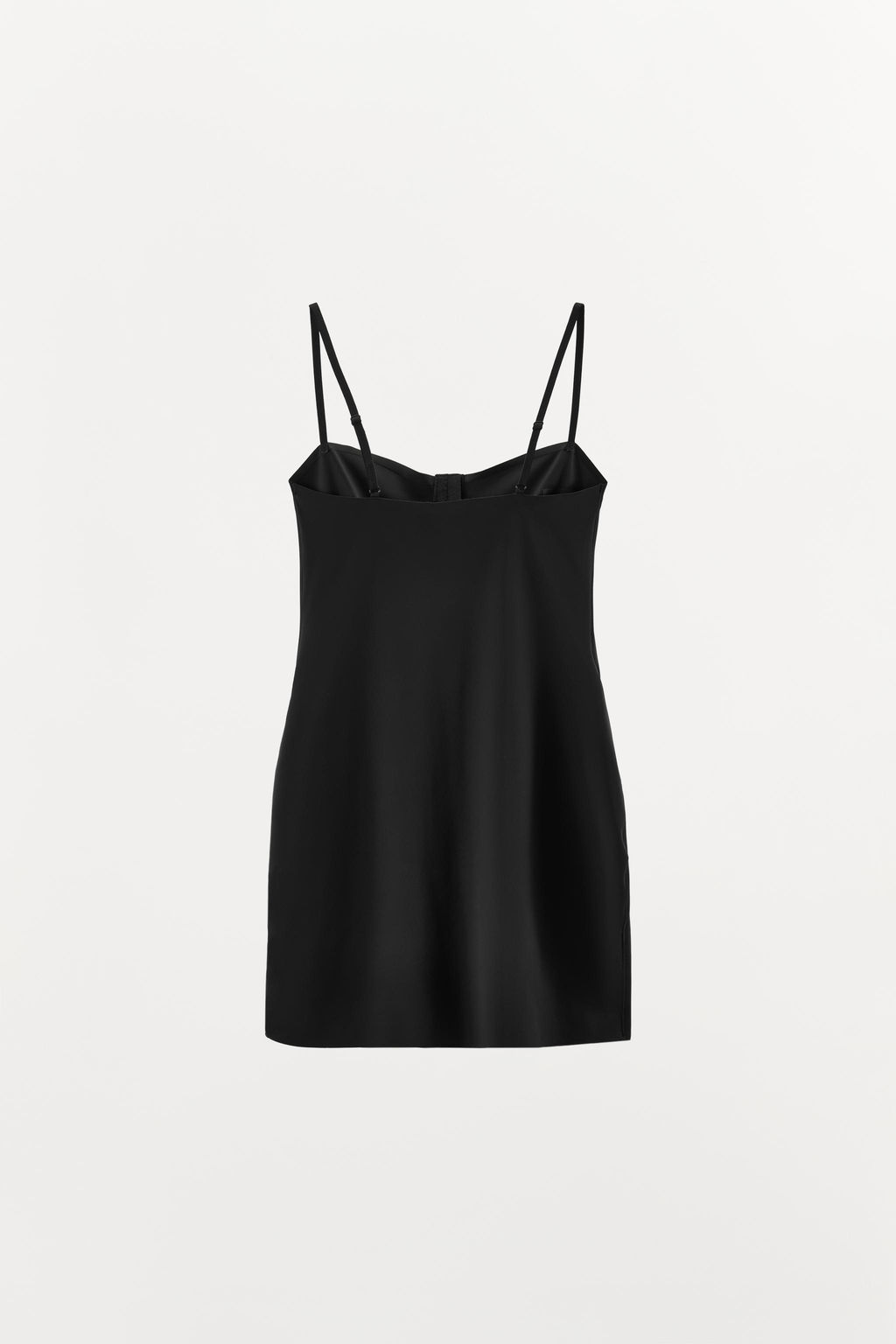 SHORT DRESS WITH POLYAMIDE HOOKS