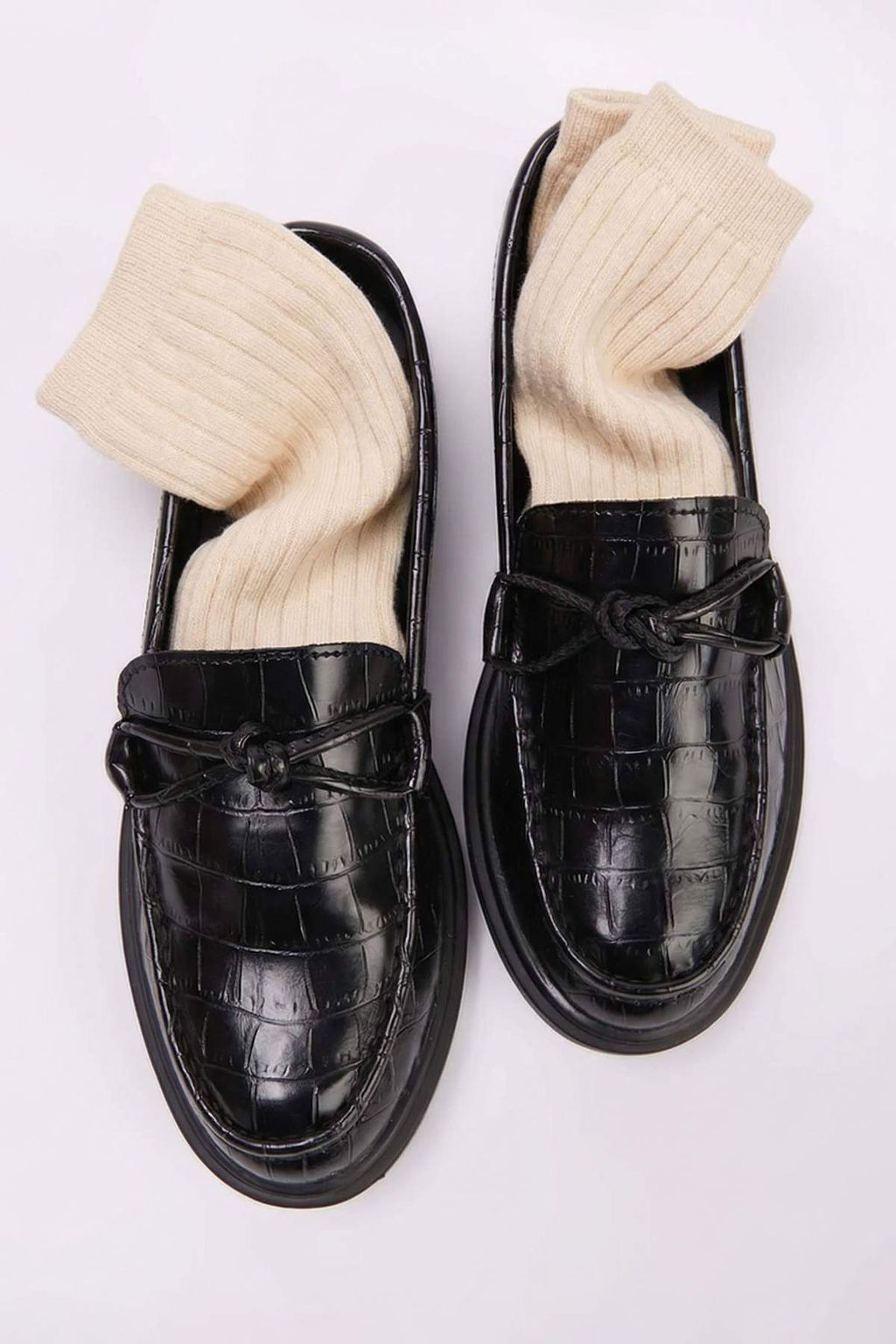 Siyah Fiyonklu Kad?n Loafer Ayakkab? TAKSS26LA00004 - Trendyolmilla фото 12