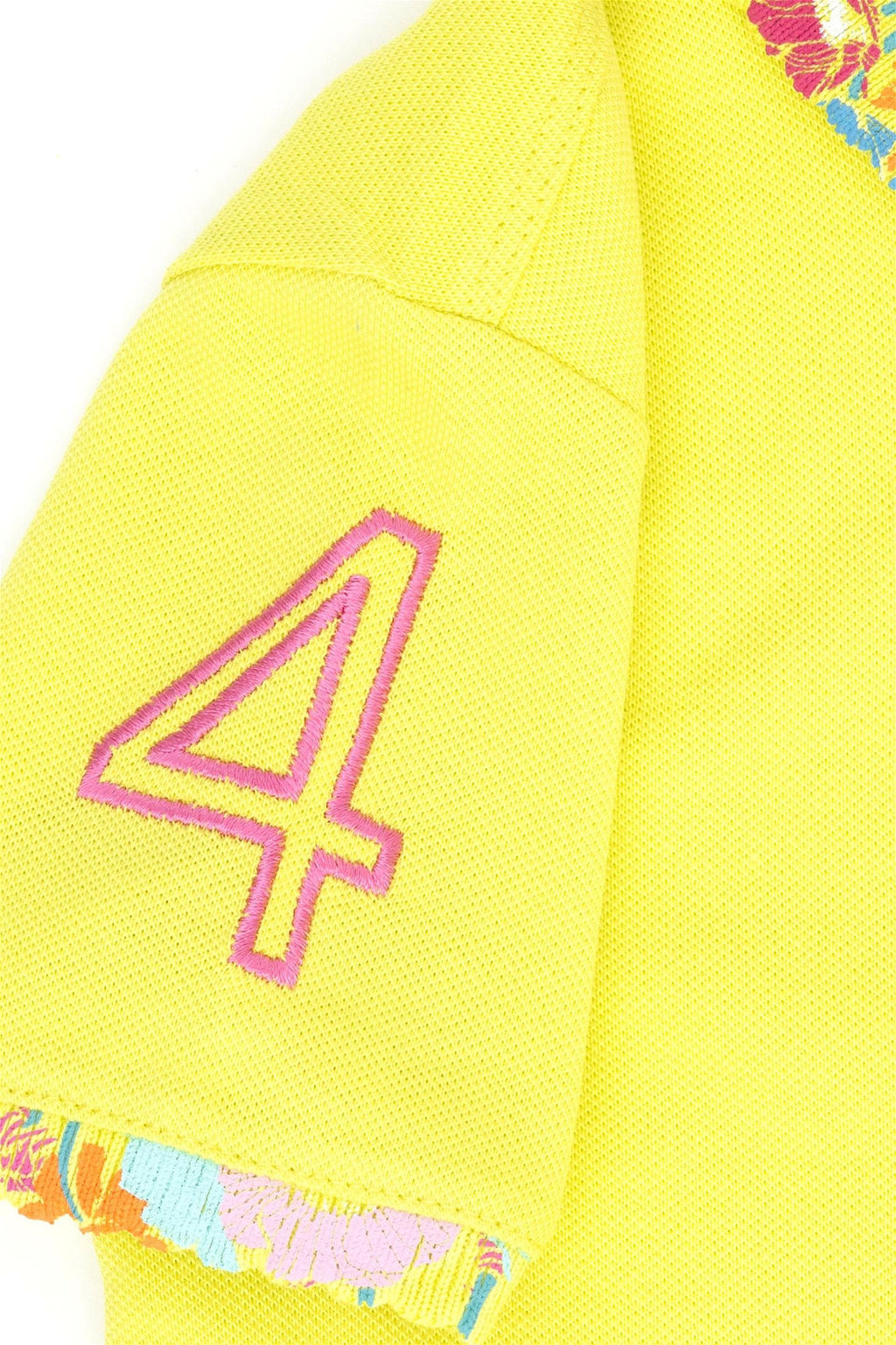 Неоново-желтая базовая футболка для девочек - U.s. polo assn фото 4
