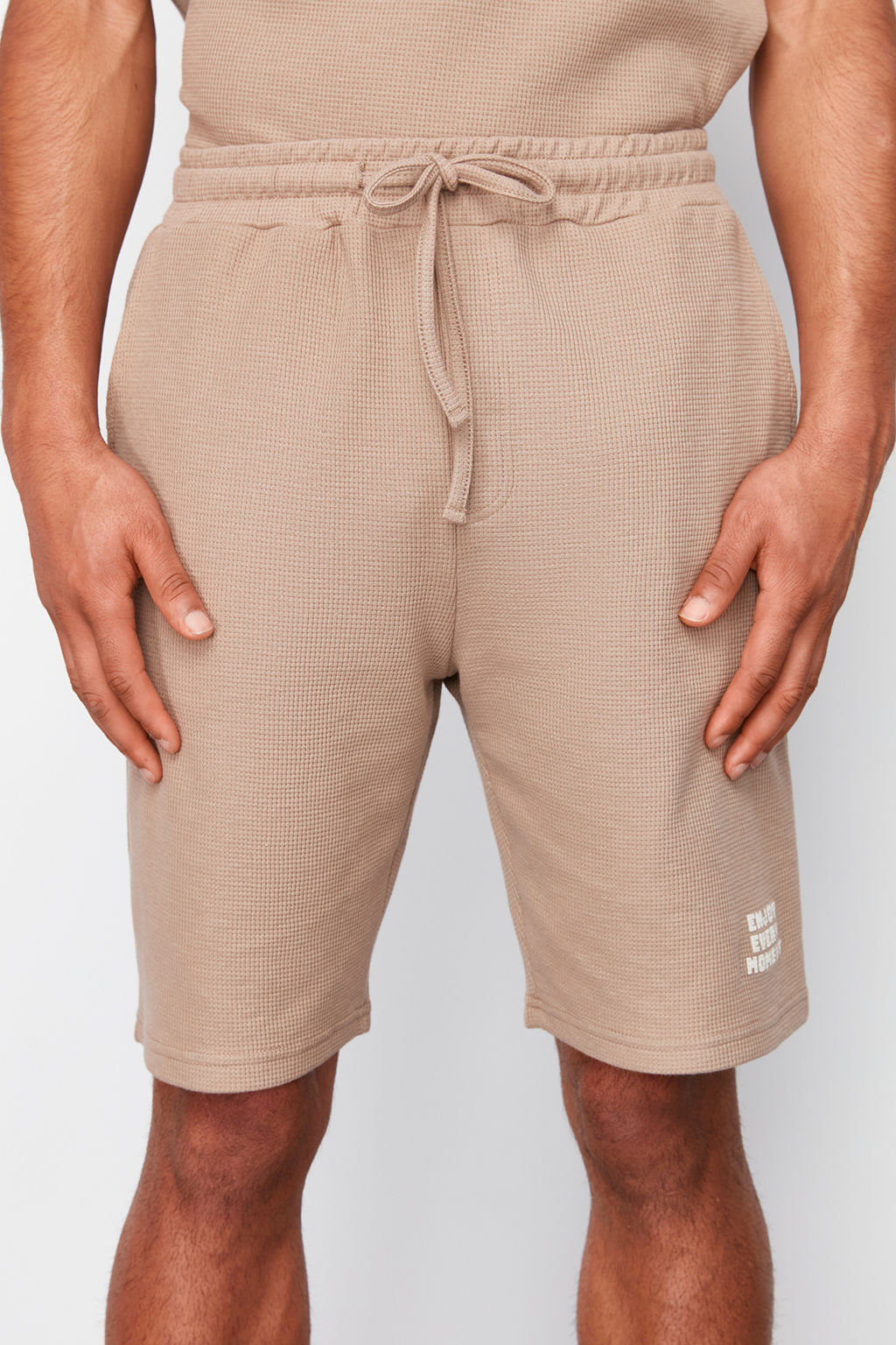 TRENDYOL MAN Mavi Regular Fit Waffle Sortlu Pijama Tak?m? TMNSS23PT00032 - Trendyolmilla фото 54