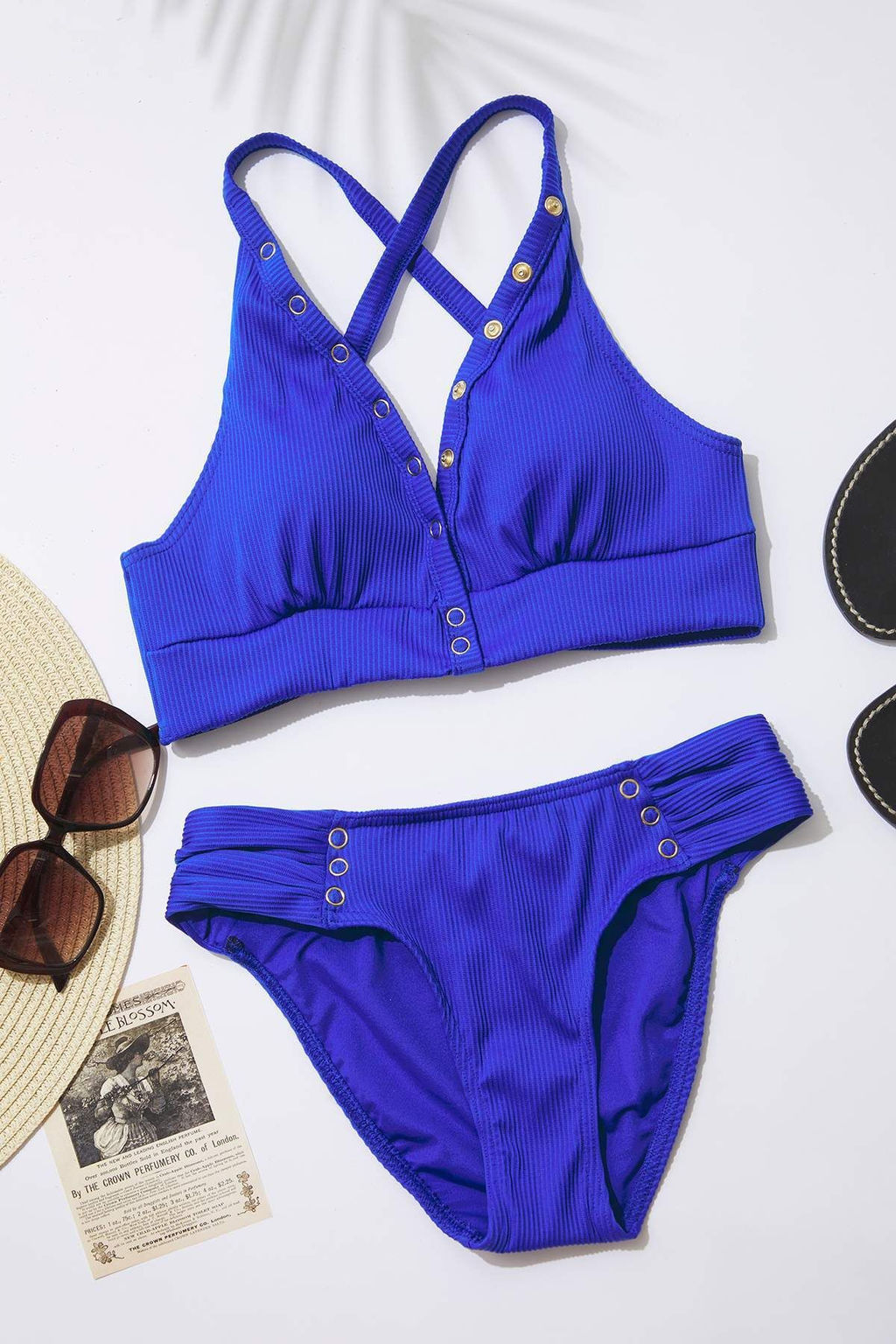 Saks Bralette Aksesuarl? Dokulu S?rt Detayl? Regular Bikini Tak?m? TBESS25BT00105