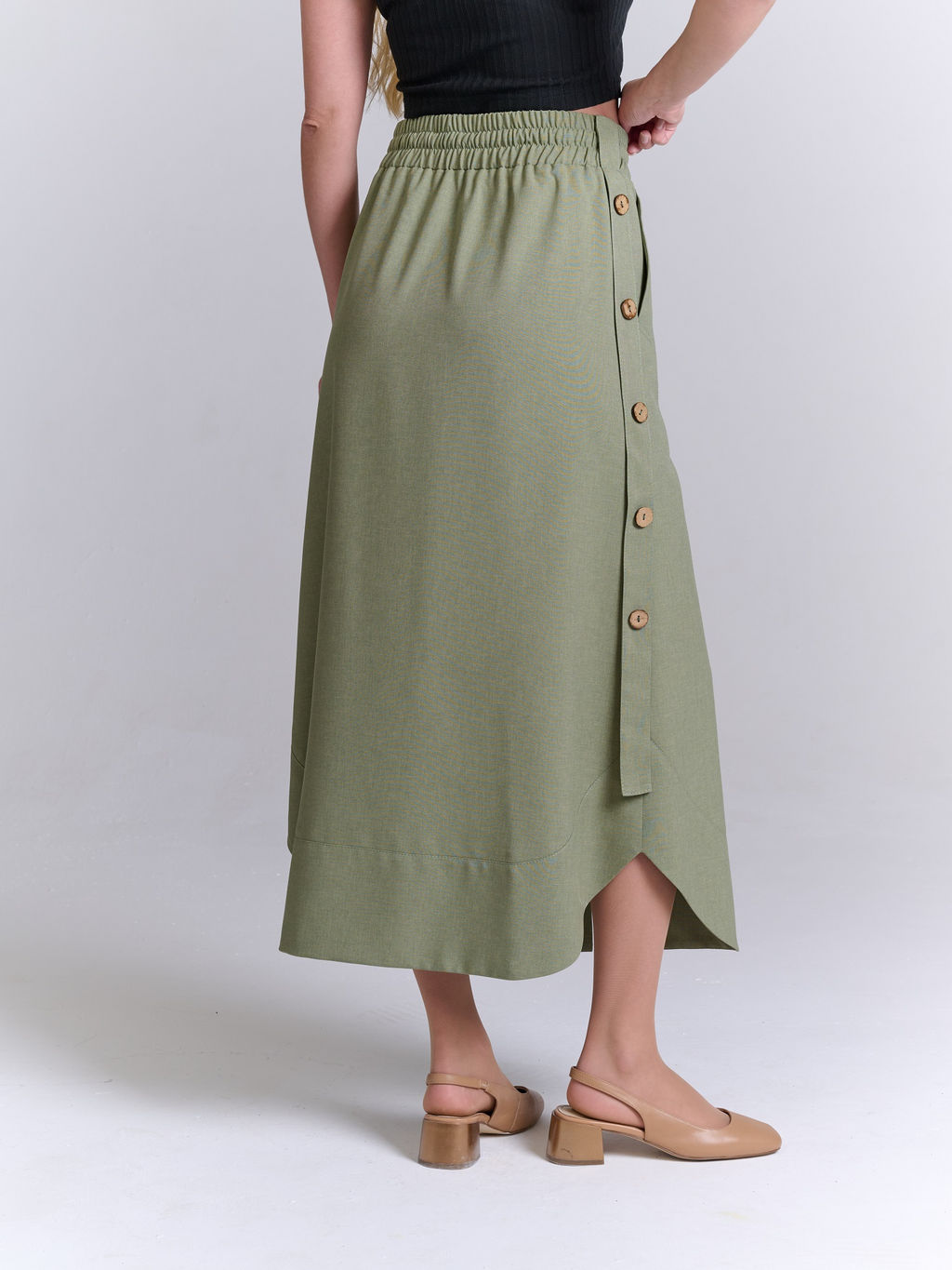 Льняная юбка на резинке лен с вискозой