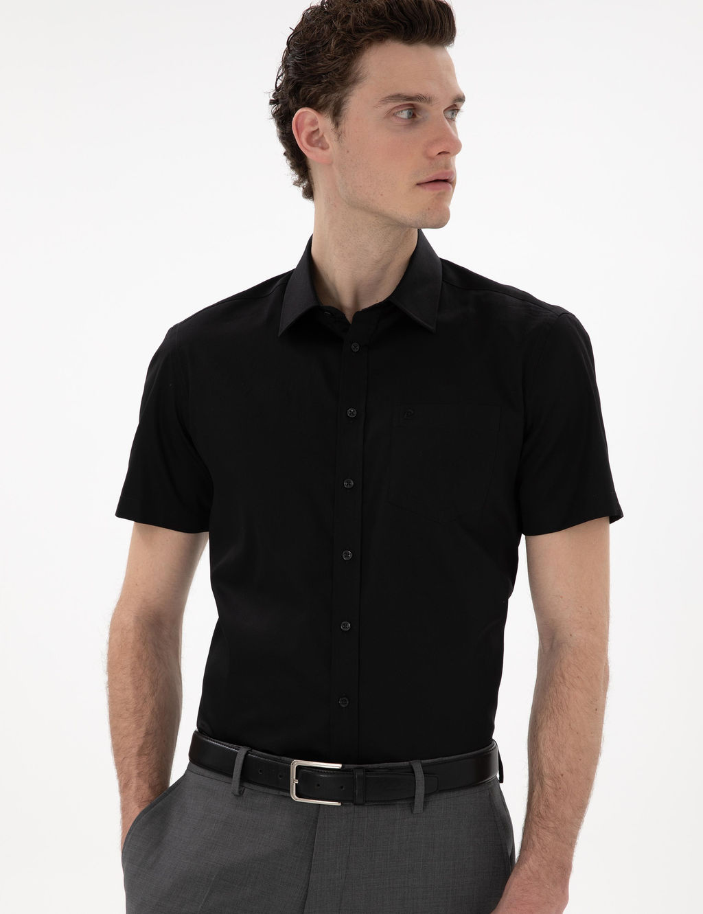 Siyah Regular Fit Uzun Kollu Basic G_mlek