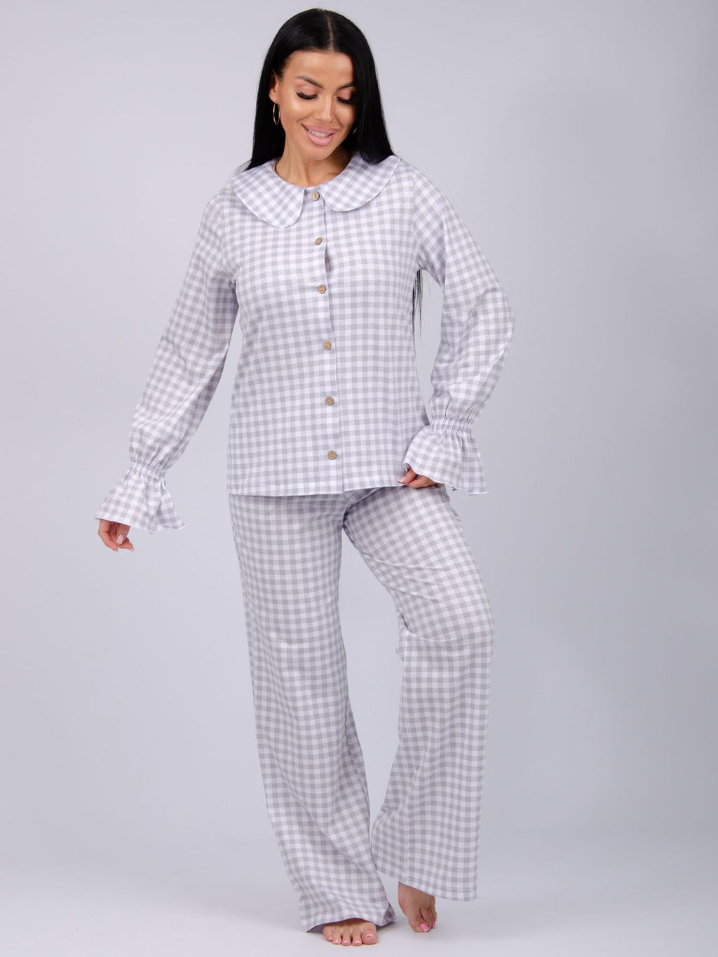 Пижама "Алези" серая, трикотаж