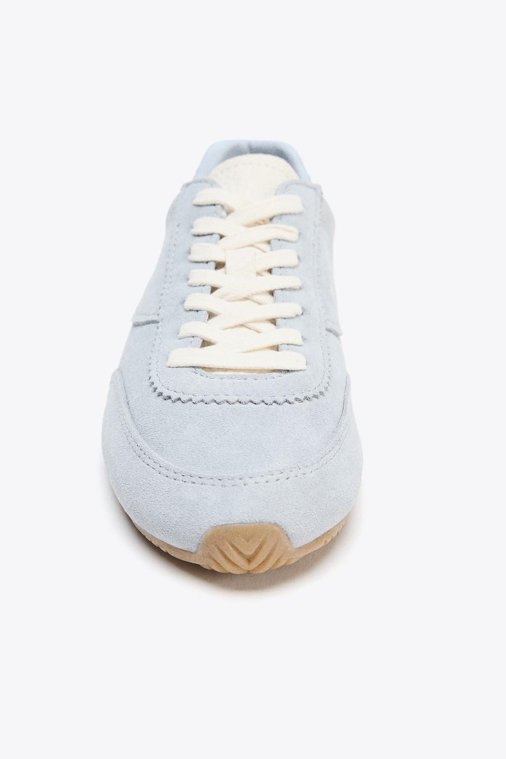 CONTRAST LEATHER TRAINERS - Zara фото 7