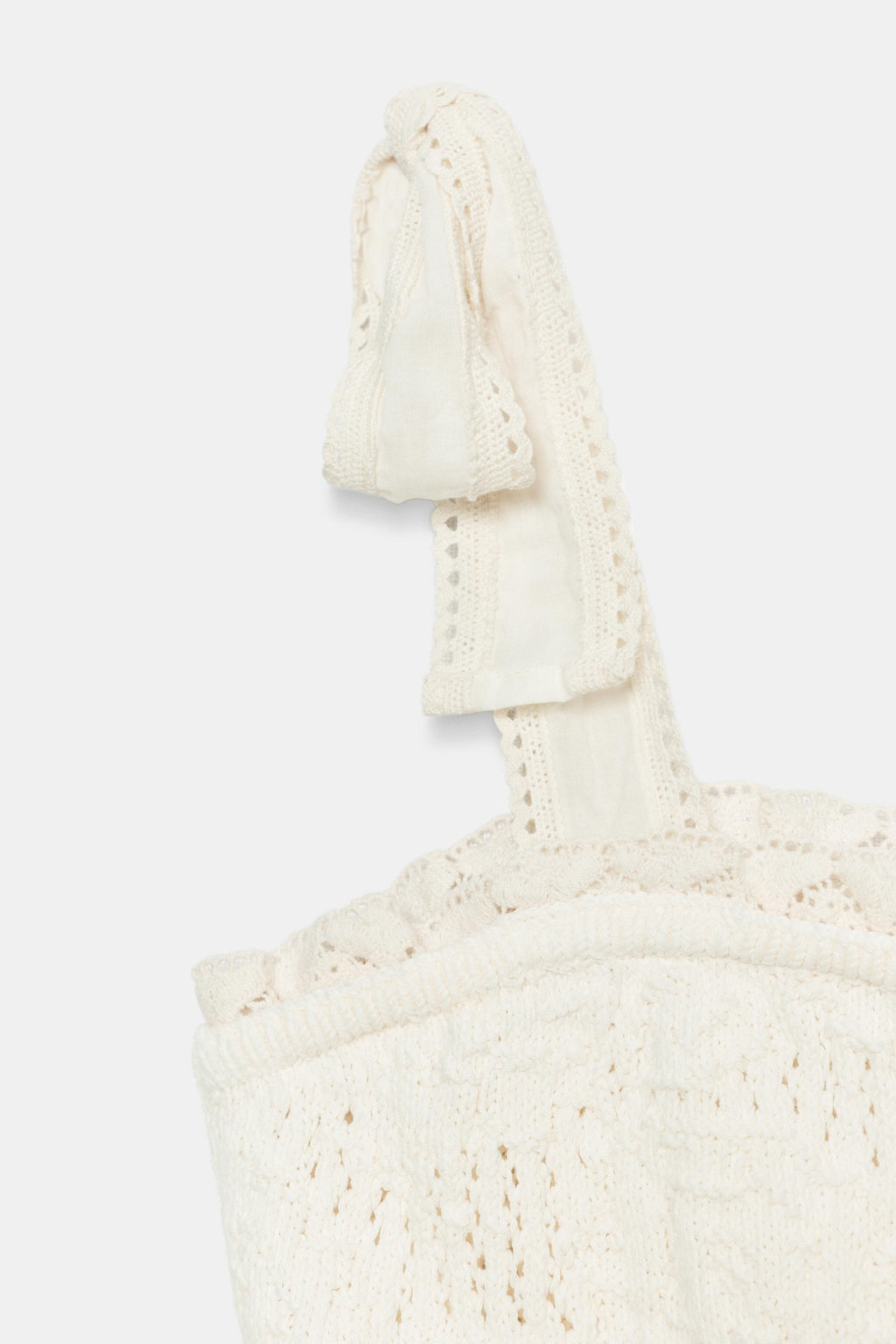 TOP ROM?NTICO PUNTO LAZOS / Crudo / Beige - Zara фото 7