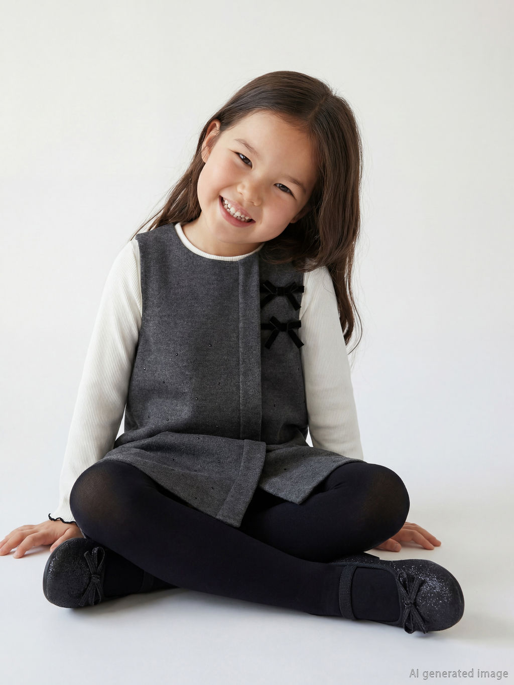 Bisiklet Yaka K?z ?ocuk Jile Elbise ve Ti??rt