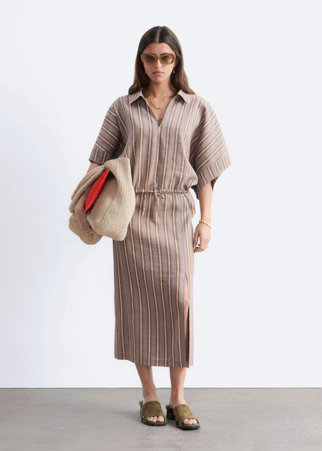 Camiseta recortada con cord?n de ajuste - H&m фото 4