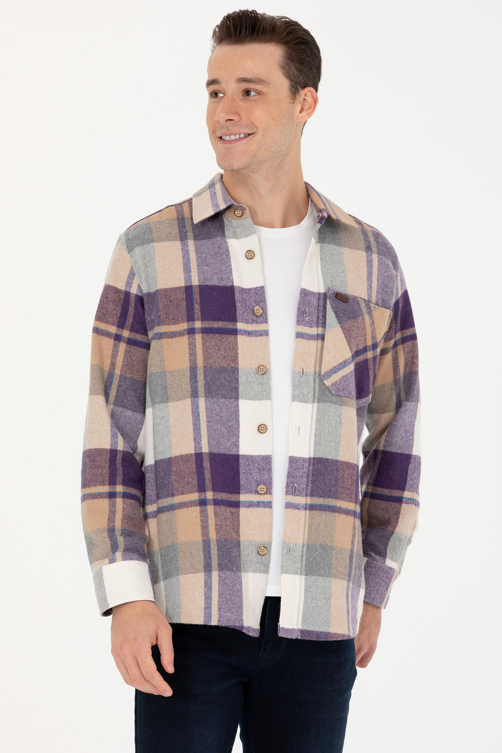 U. S. Polo Assn Мужская рубашка Lumberjack светло-коричневого цвета - U.s. polo assn фото 24
