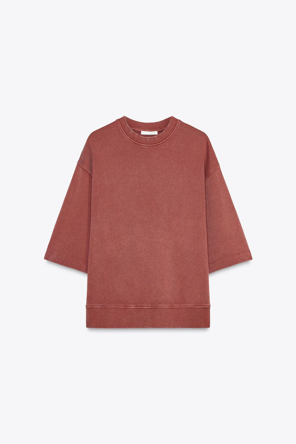 FADED-EFFECT OVERSIZE SWEATSHIRT - Zara фото 21