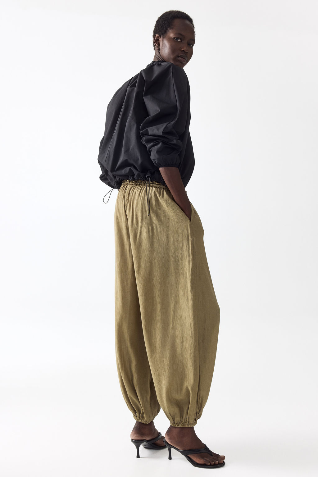 Pantal?n globo con cord?n de ajuste - H&m фото 8