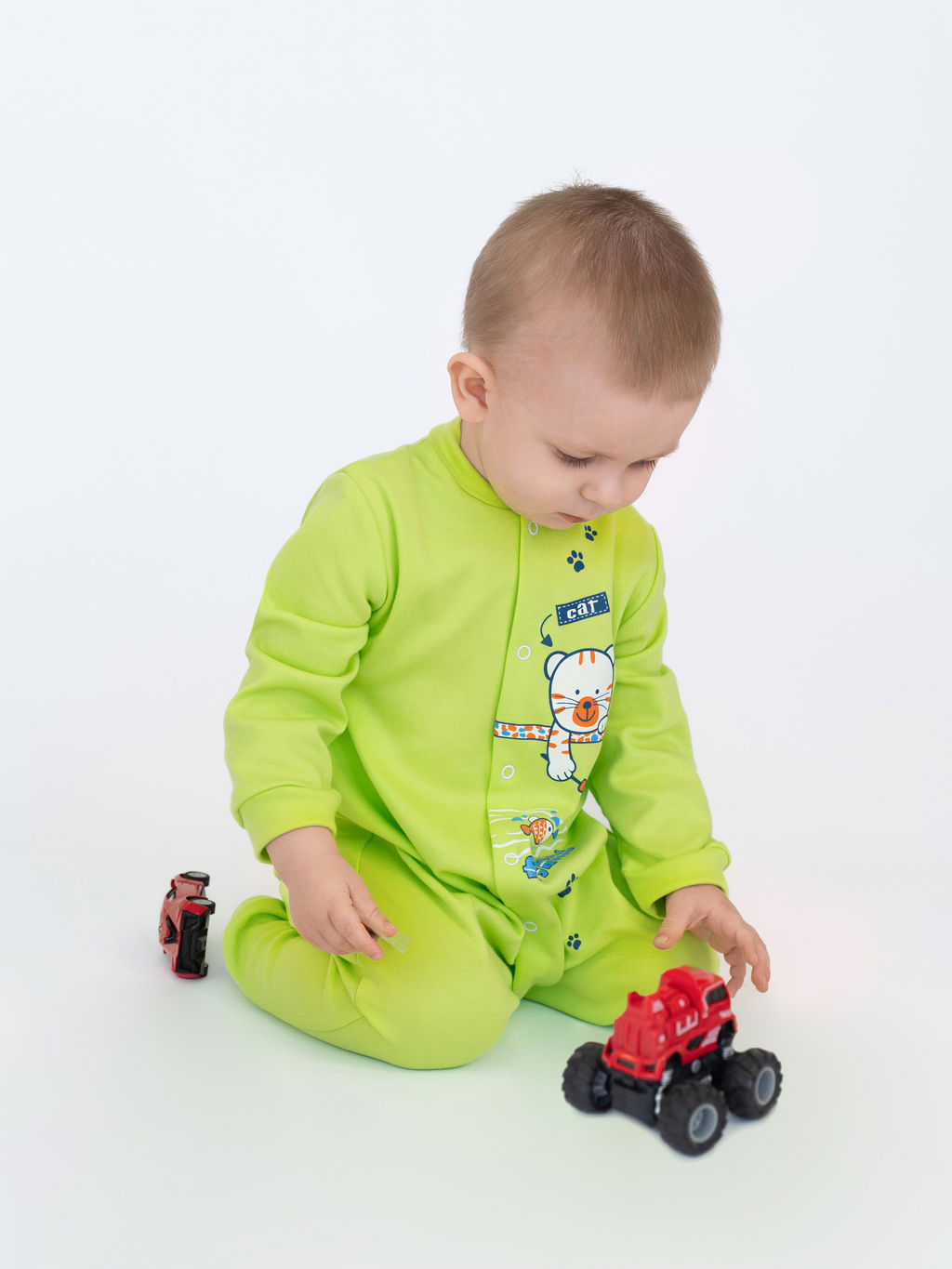 Комбинезон ясельный салатовый рыбак