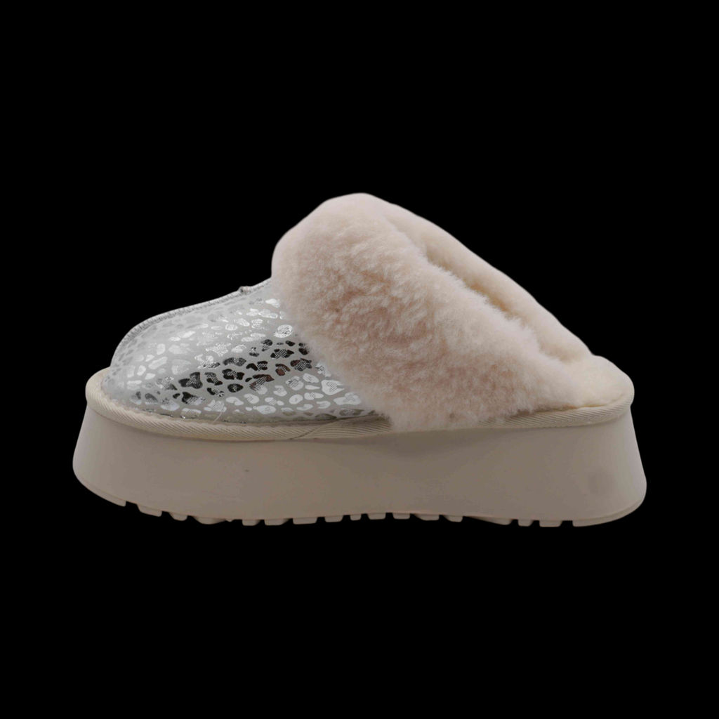 Тапочки на меху L160 бежевые