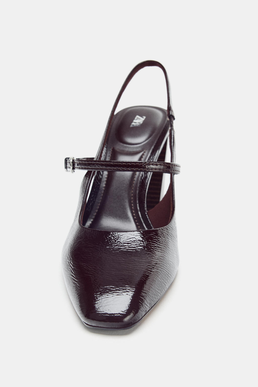 FAUX PATENT MARY JANE SLINGBACK HEELS - Zara фото 8