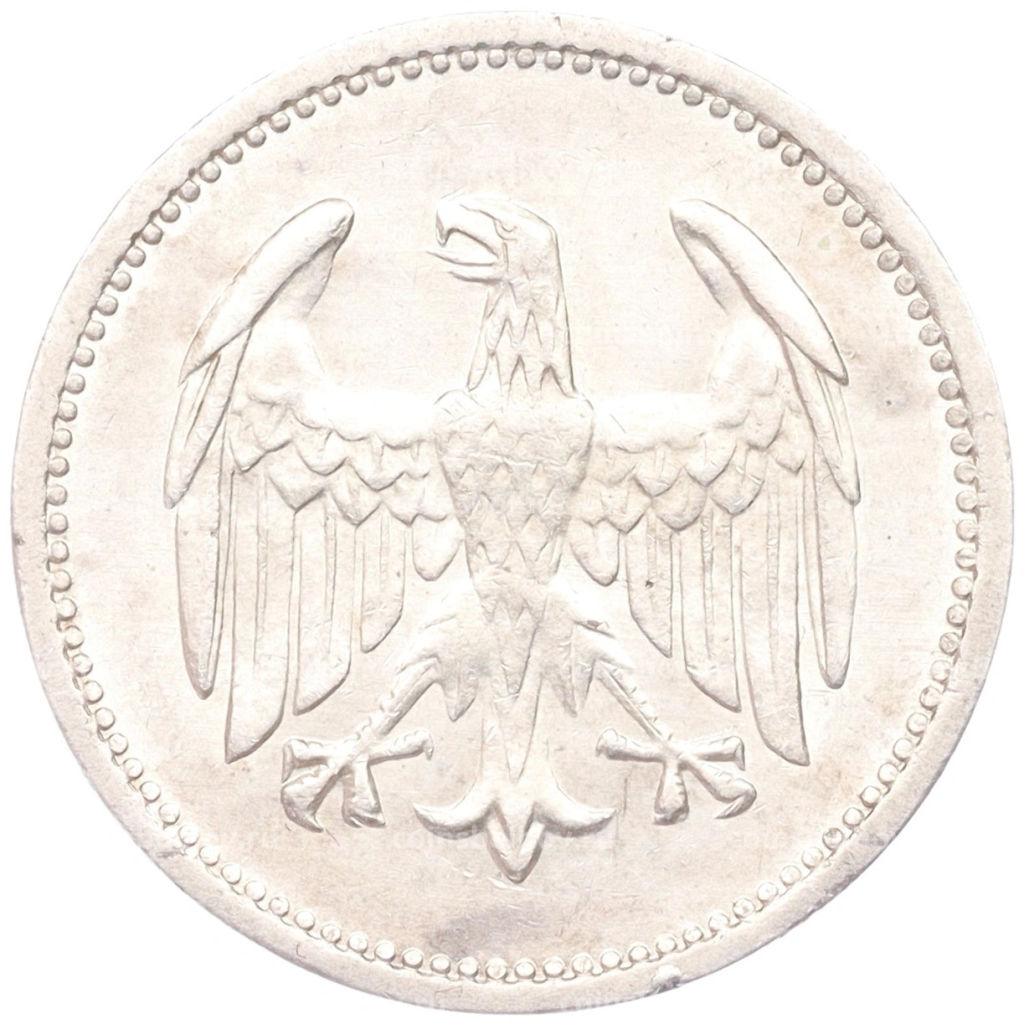 Монета 1 марка 1924 года A Германия