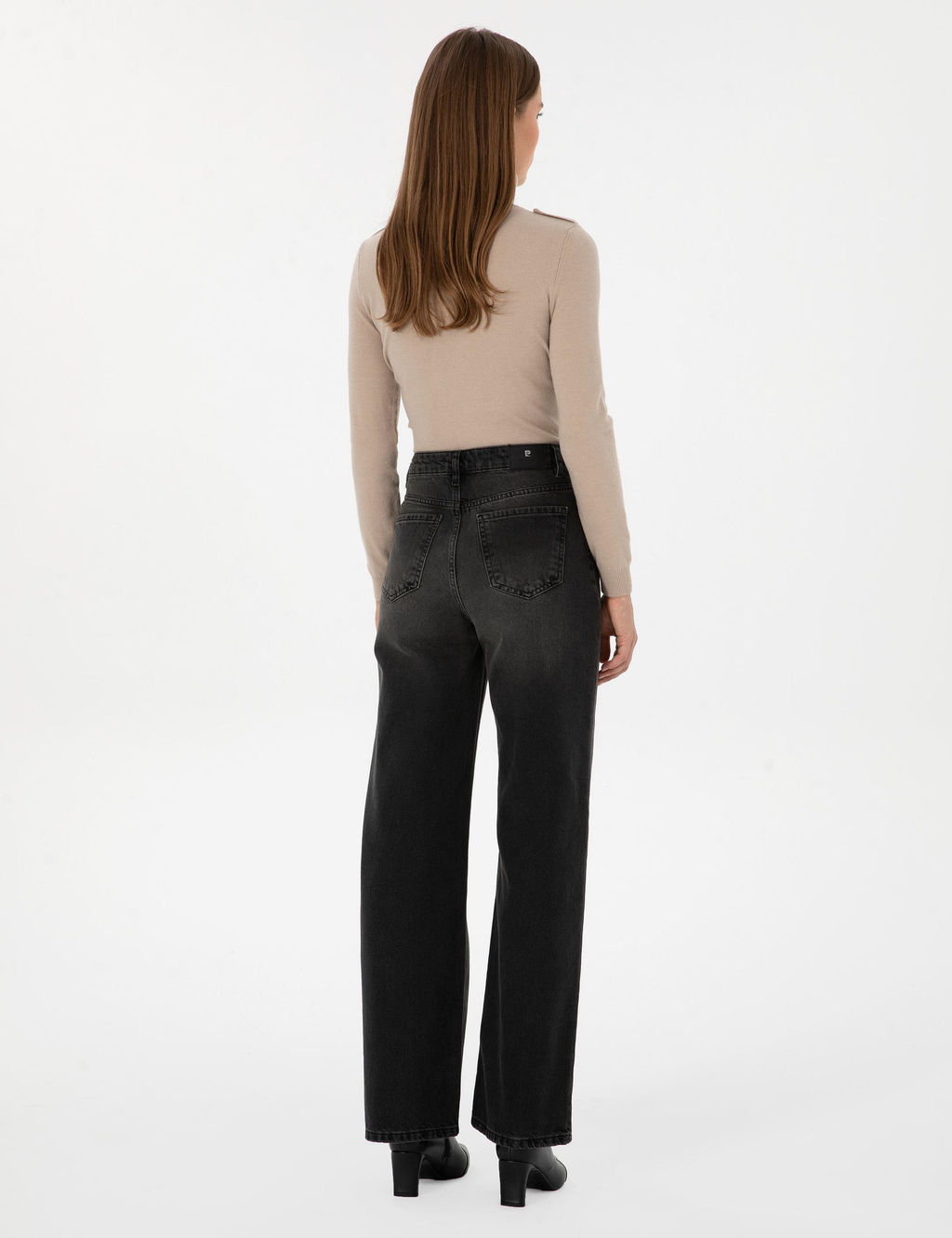 Siyah Loose Fit Jean Pantolon - Pierre cardin фото 4