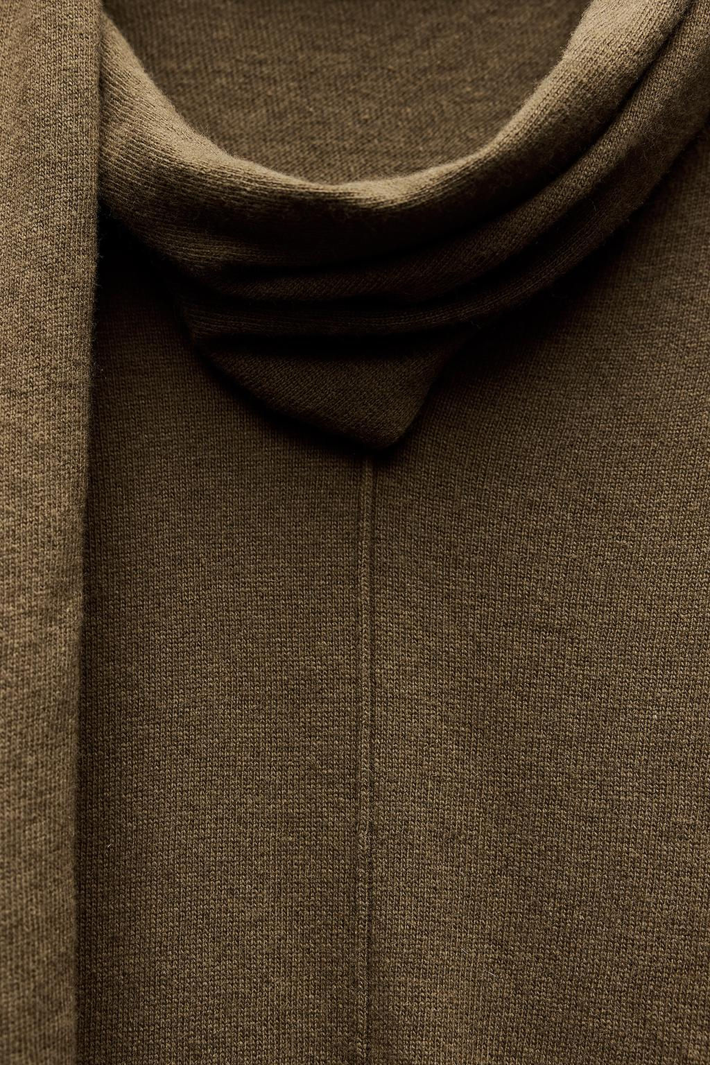 PLAIN KNIT SCARF SWEATER - Zara фото 8