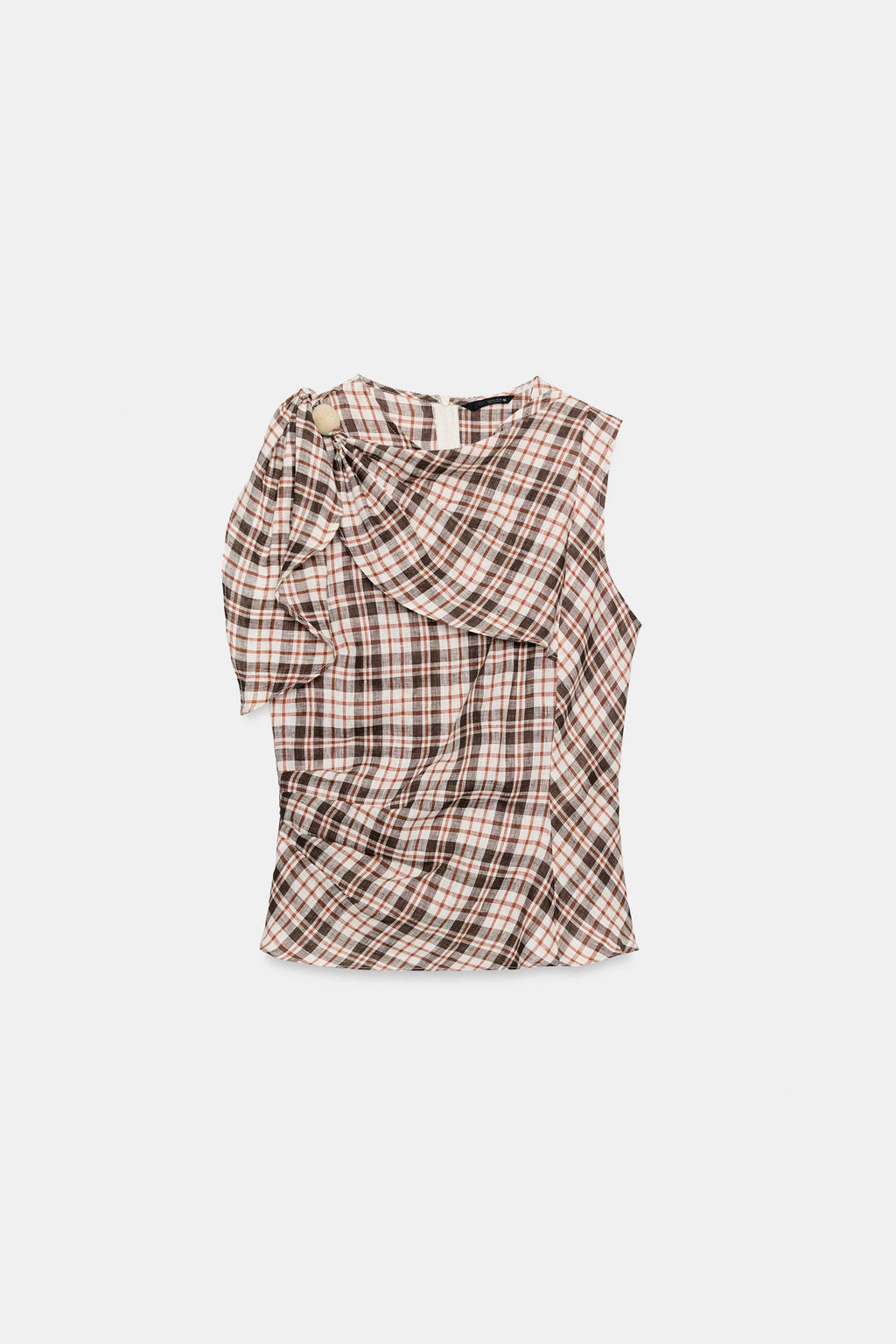 TOP 100% LINO CUADROS / Multicolor