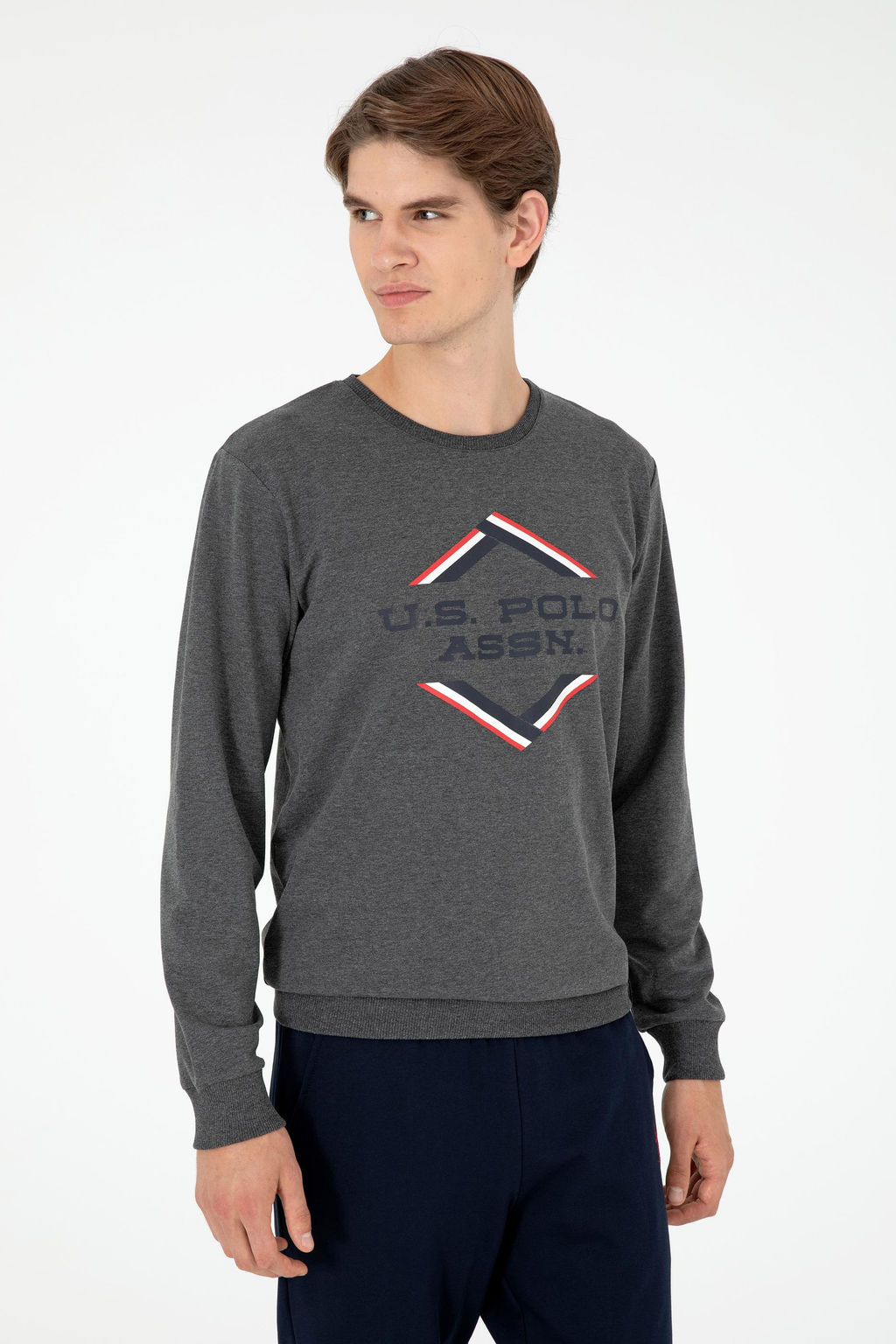 Мужской пижамный комплект антрацитового меланжевого цвета Неожиданная скидка в корзине - U.s. polo assn фото 3