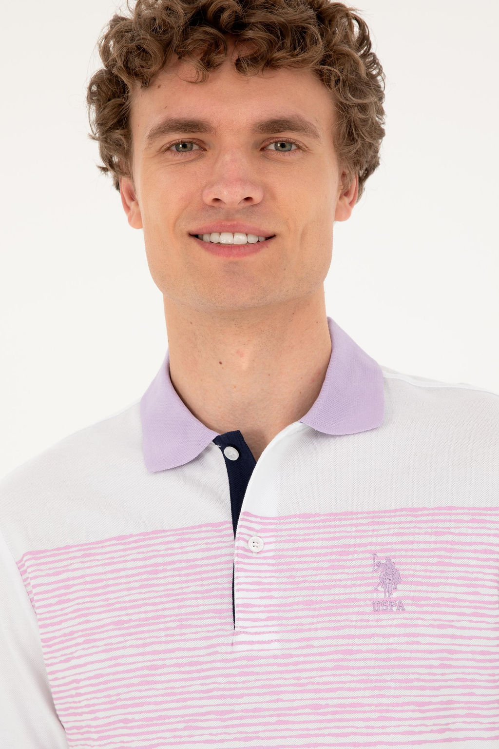 Мужская сиреневая футболка - U.s. polo assn фото 2