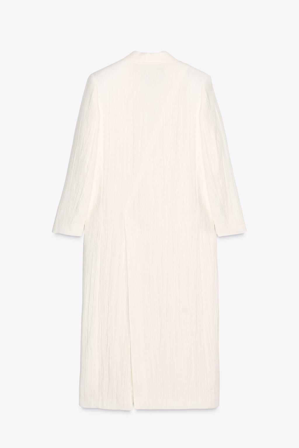 ZW COLLECTION LINEN FROCK COAT - Zara фото 9