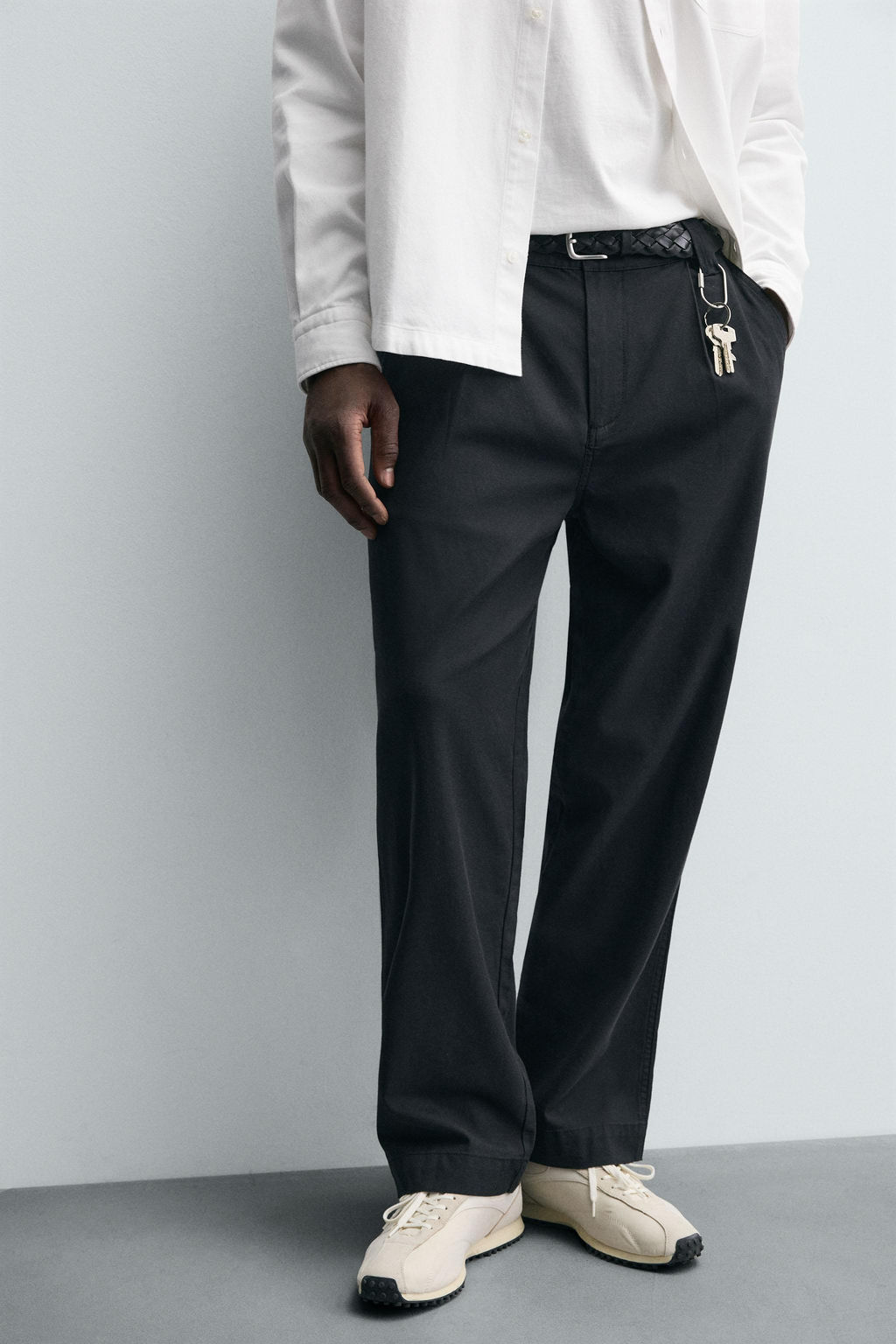 RELAXED FIT PLEATED TROUSERS - Zara фото 5