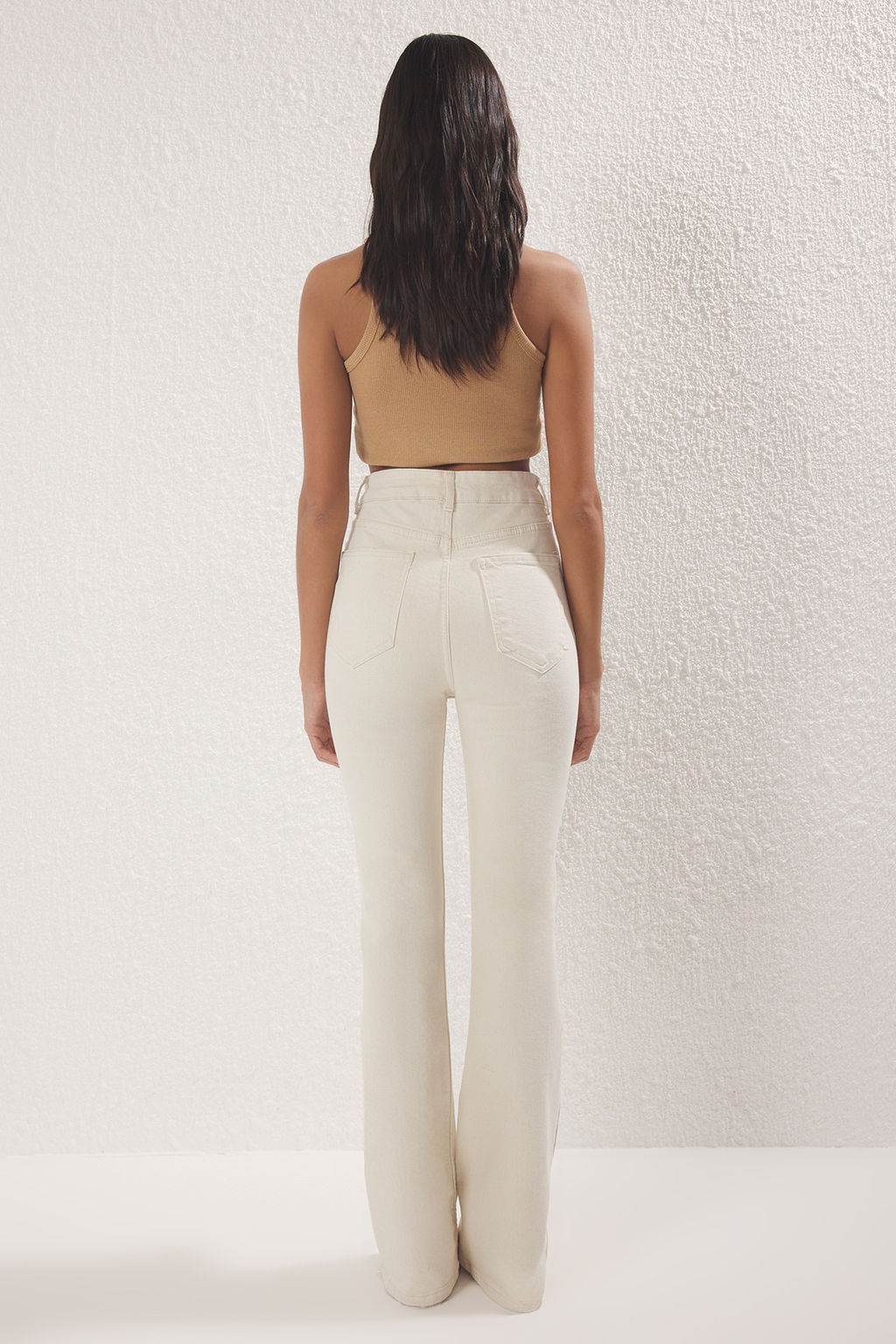 TRENDYOLMILLA Koyu Mavi Yuksek Bel Flare Jeans TWOSS25JE00101  фото 4