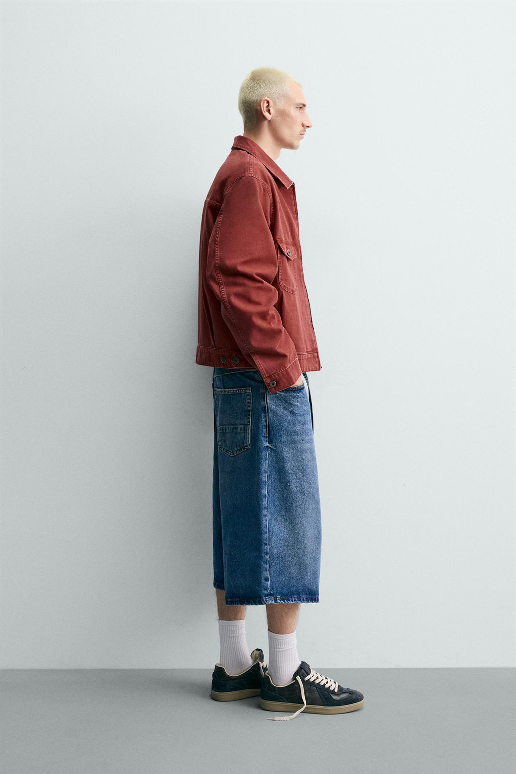 CAZADORA CROPPED FIT PARCHE / Rojo - Zara фото 4