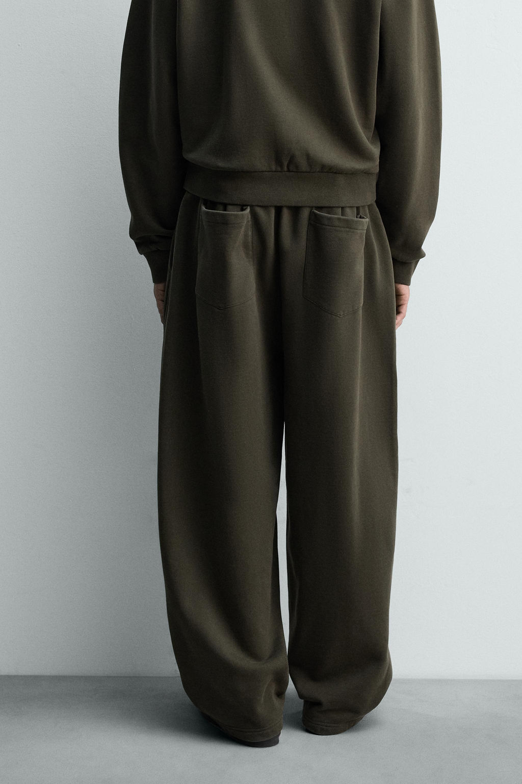 PANTAL?N JOGGER BALLOON FIT LAVADO / Khaki - Zara фото 3