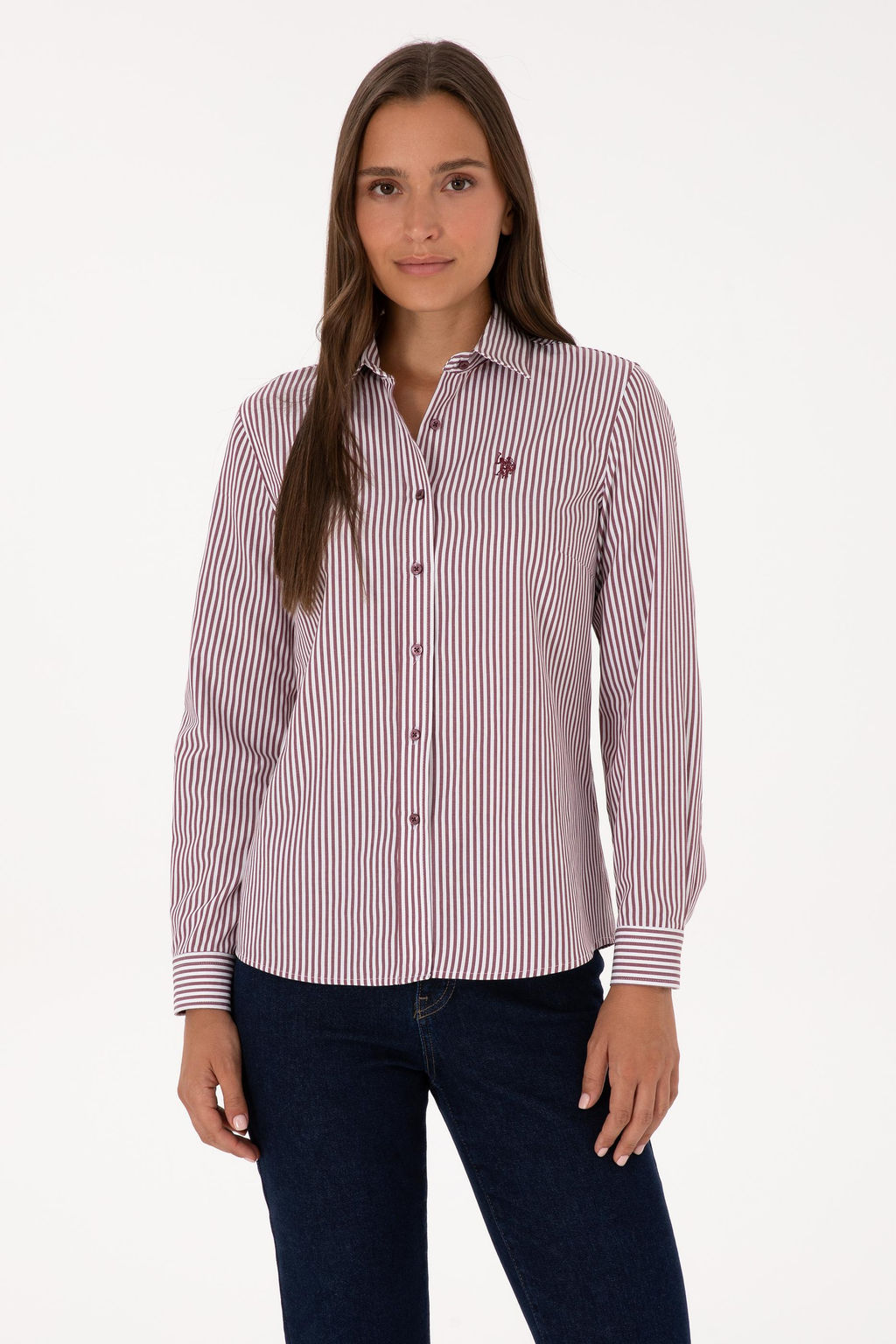 Kad_n Bordo Uzun Kollu G_mlek Sepette S_rpriz _ndirim - U.s. polo assn фото 3