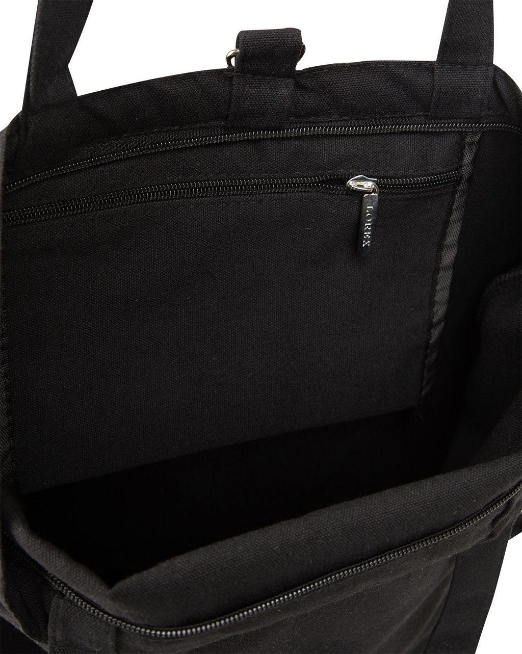 Сумка-тоут шоппер LOREX TOUT BAG OUTBOUNDS TOTAL BLACK 45x40x5 см черн. хлопок молния, 2 кармана кар - Buro фото 5