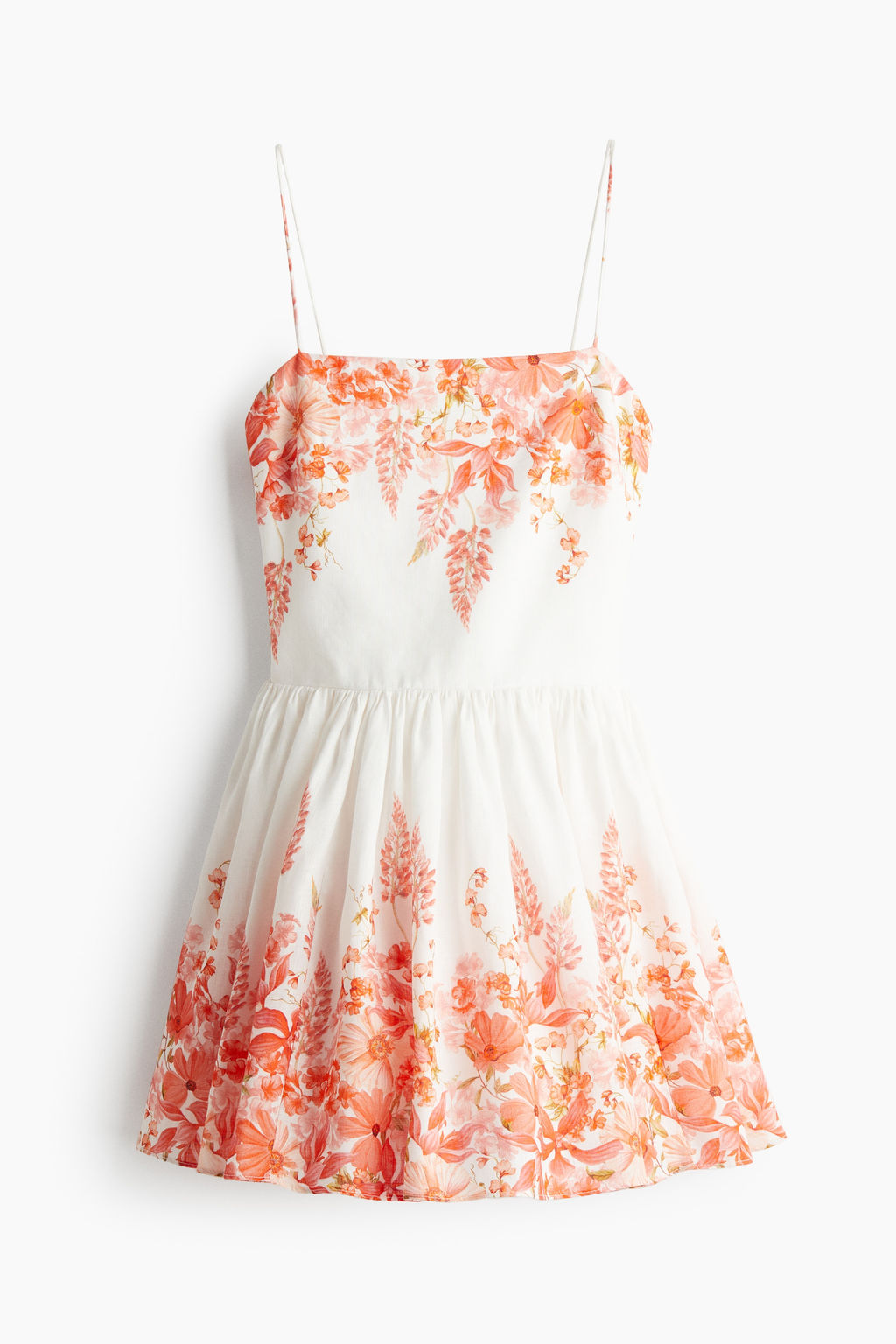 Vestido estampado de lino - H&m фото 9