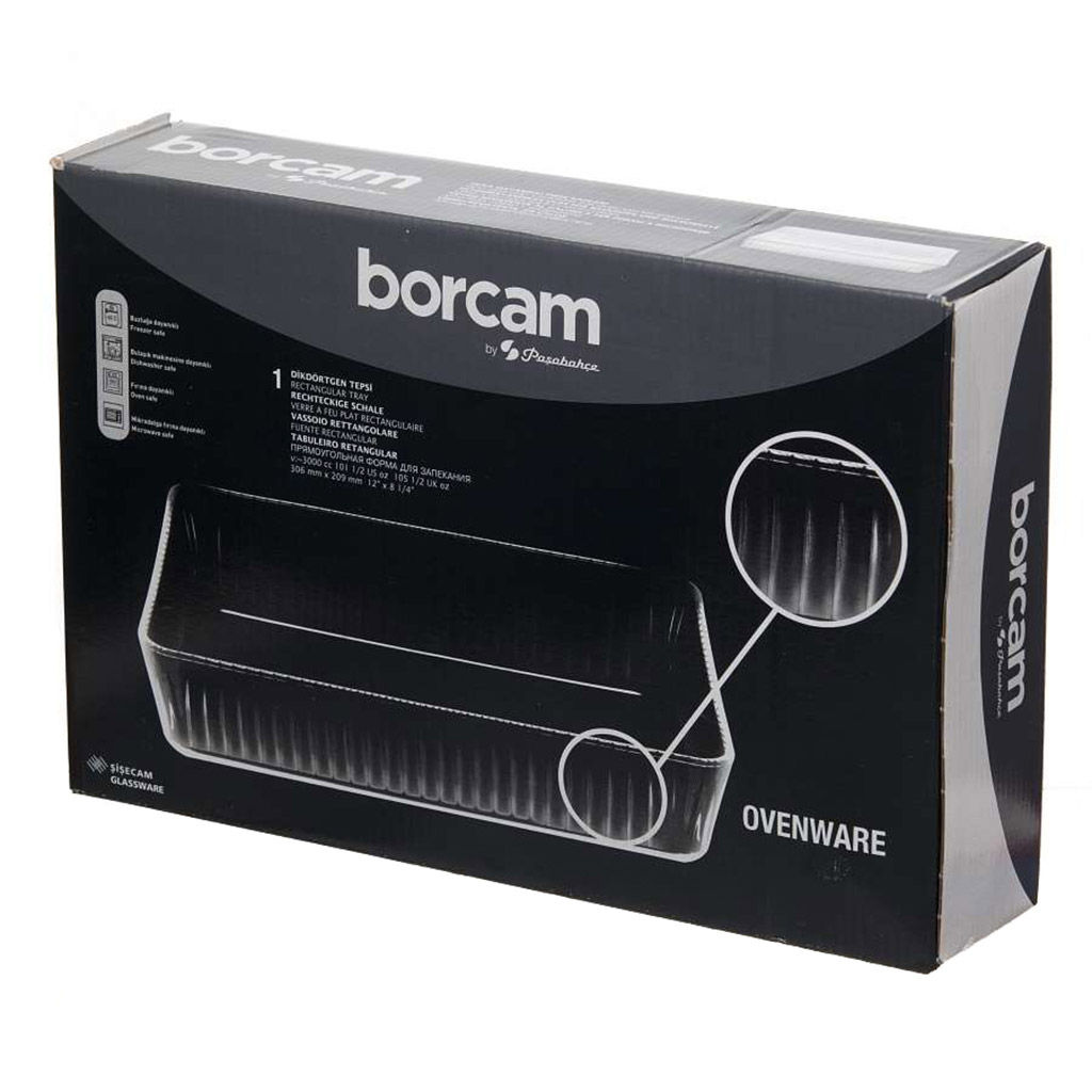Боркам (Borcam) Форма стеклянная жаропрочная 3л, 30,6х20,9см, прямоугольная, цветная коробка, Pasabahce (Турция) - Домашняя мода фото 2