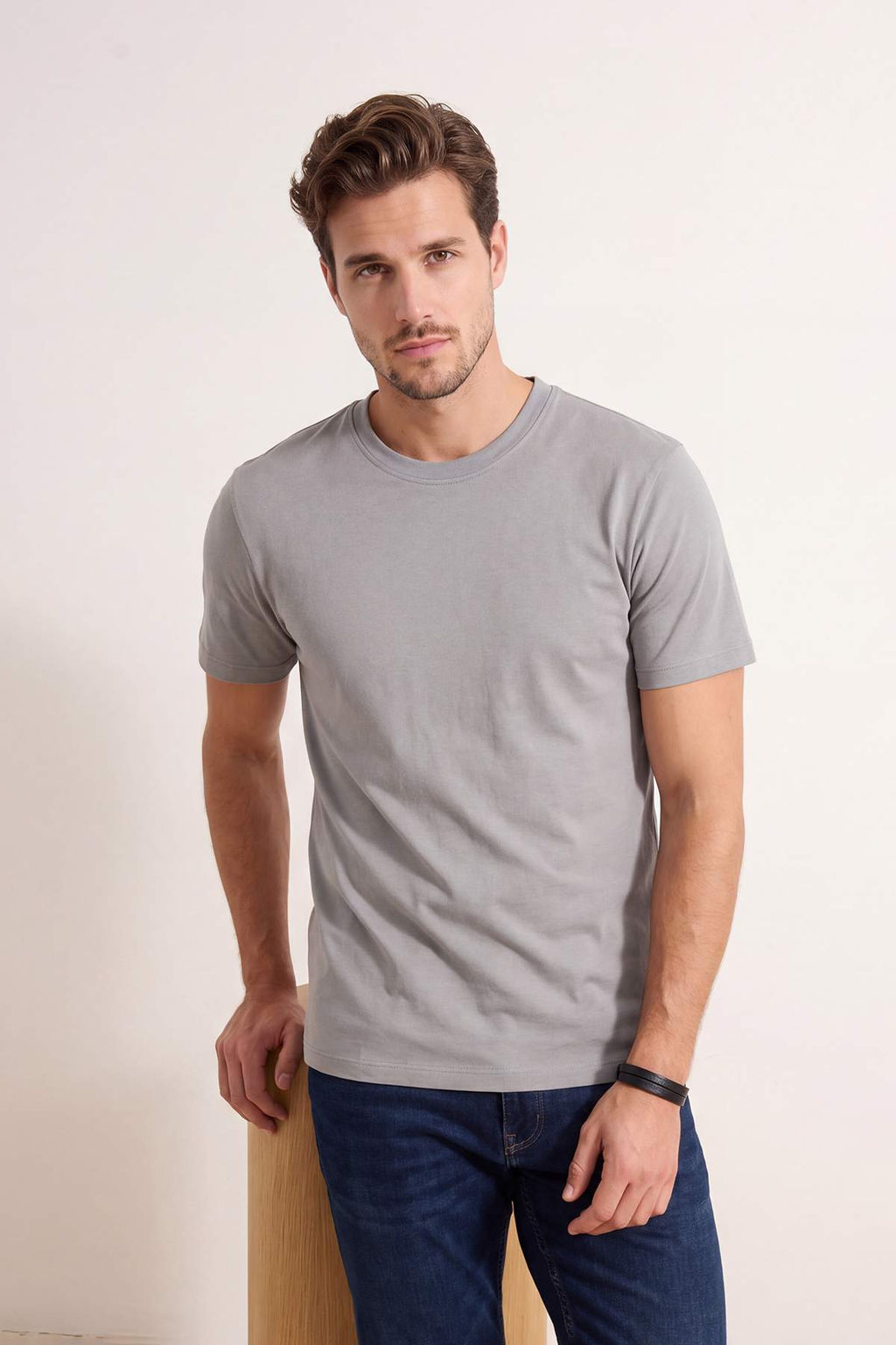TRENDYOL MAN Siyah-Ekru Oversize 2li Paket Basic %100 Pamuklu T-Shirt TMNSS24TS00038 - Trendyolmilla фото 30