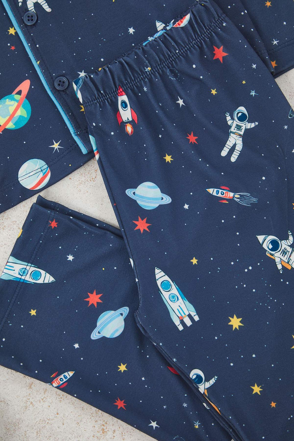 Indigo Erkek Cocuk Bask?l? Pijama Set Orme Alt-Ust Tak?m TKDAW25AU00110 - Trendyolmilla фото 3