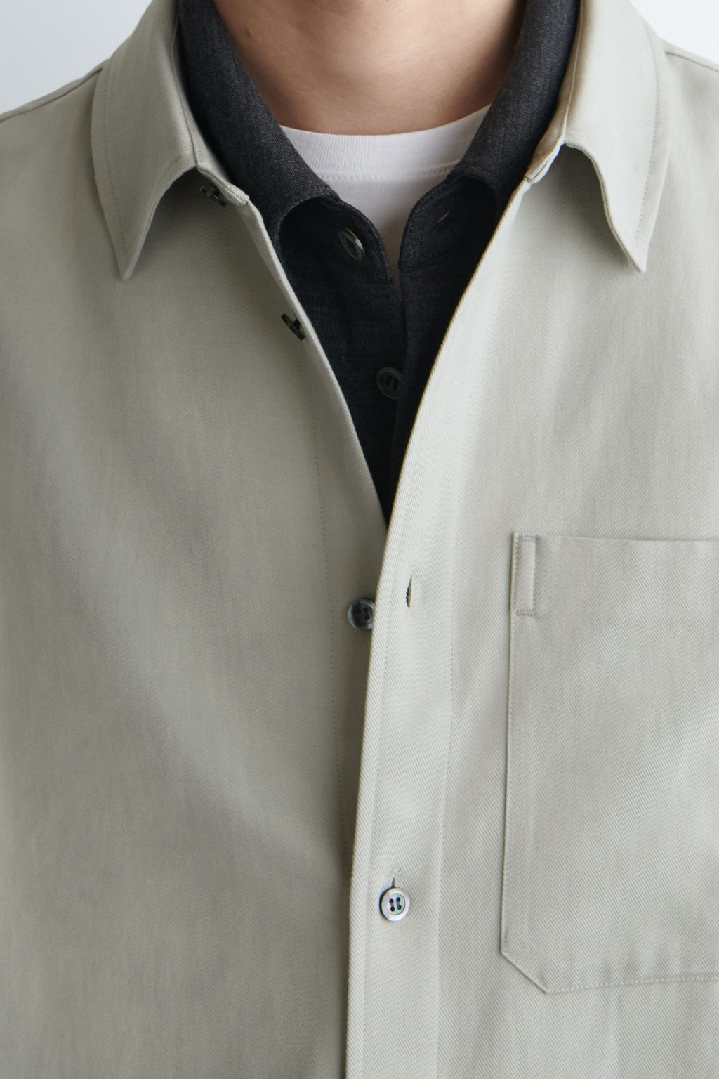 CAMISA MEZCLA DE ALGOD?N CEPILLADO RELAXED FIT - H&m фото 4