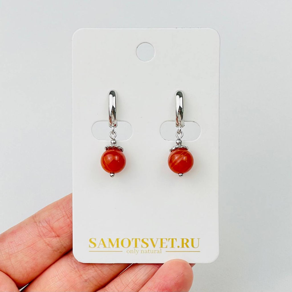 Серьги из Сардоникса