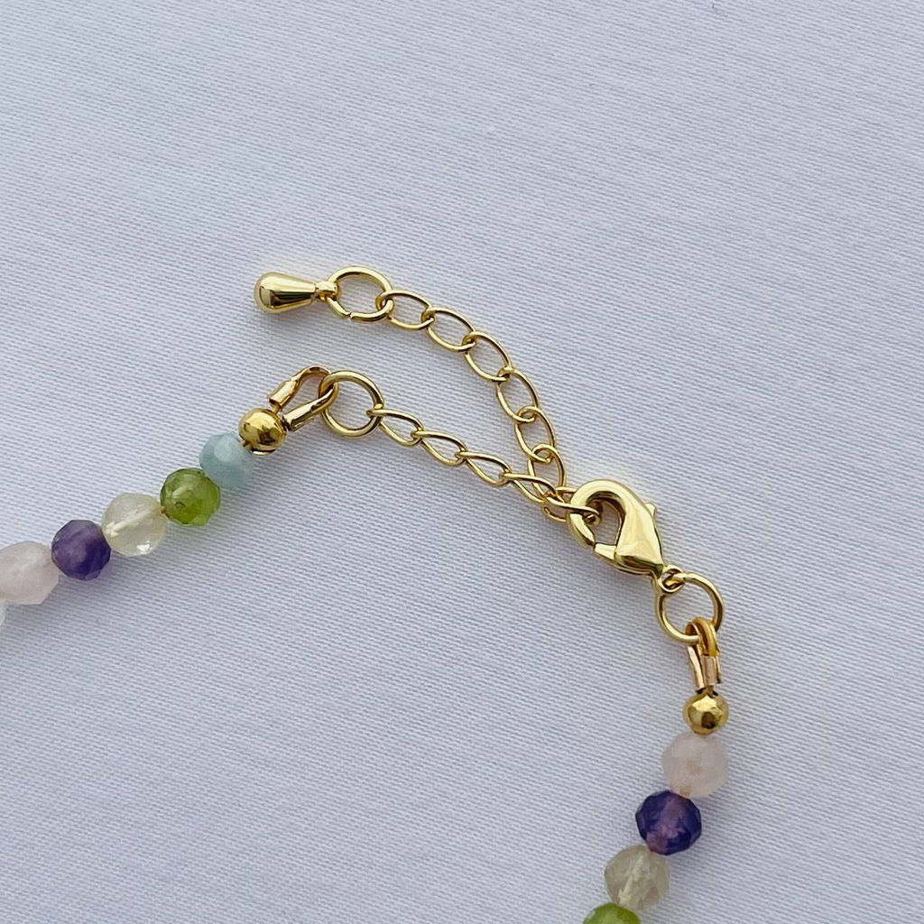 Браслет Самоцветы микс огранка 19 см +