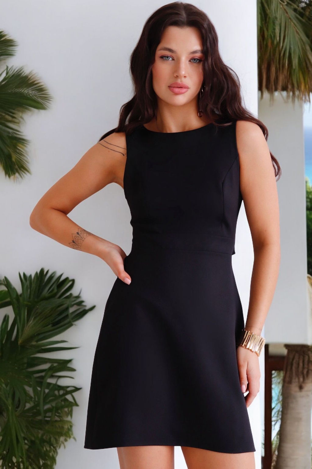 Мини-платье чёрное - Martichelli фото 10