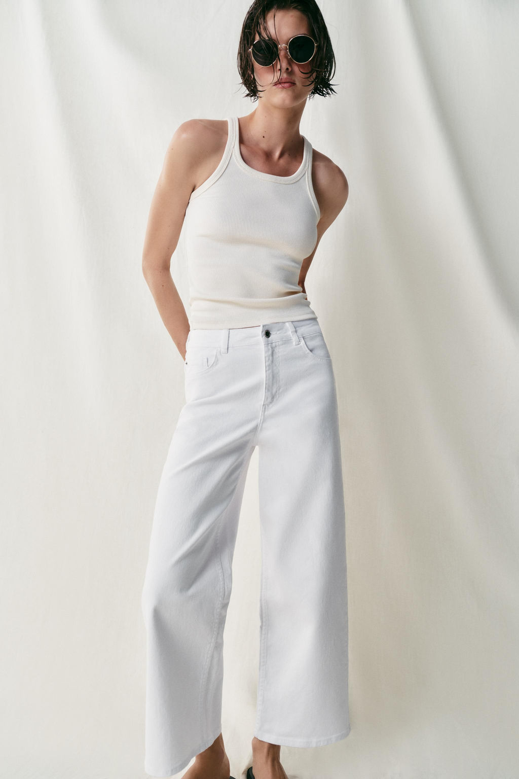 JEANS Z1975 CULOTTE TIRO ALTO COMFORT / Blanco - Zara фото 2