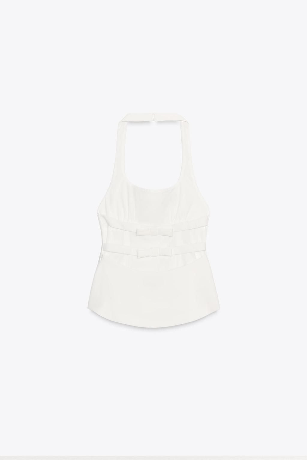 HALTER TOP WITH BOWS - Zara фото 6