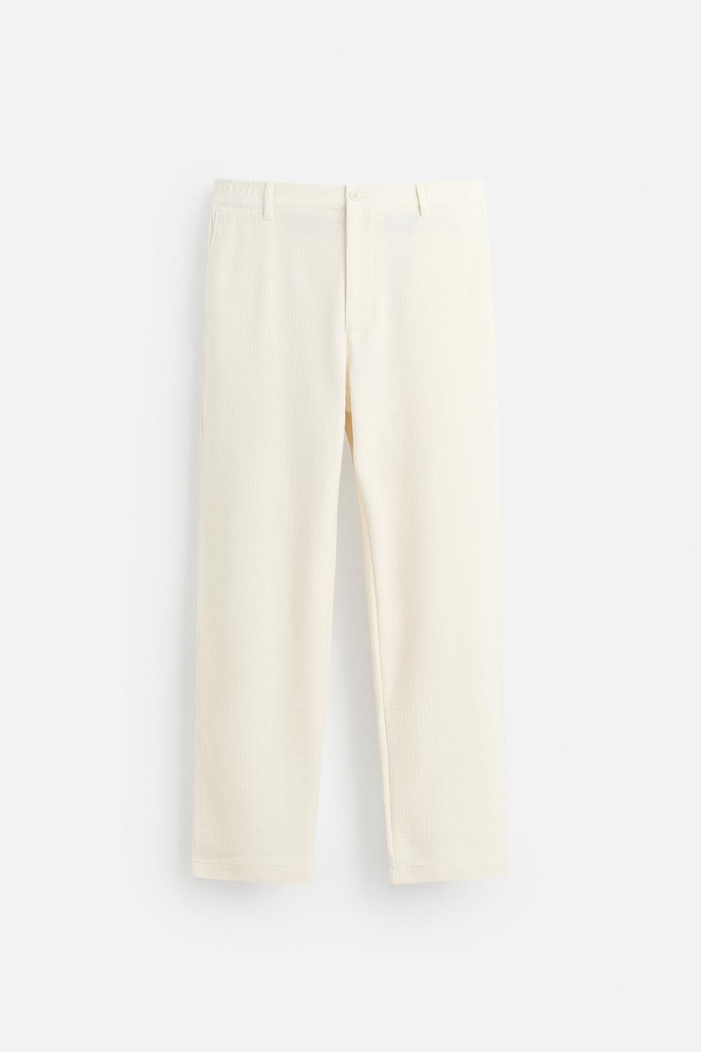TEXTURED CHINO TROUSERS - Zara фото 6