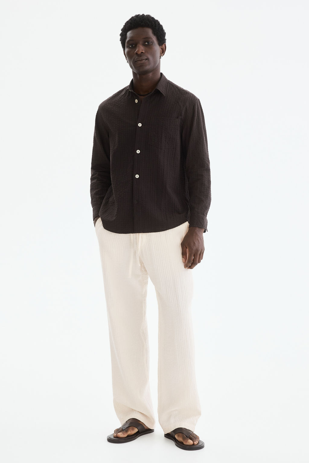 Pantal?n texturizado Relaxed Fit - H&m фото 5
