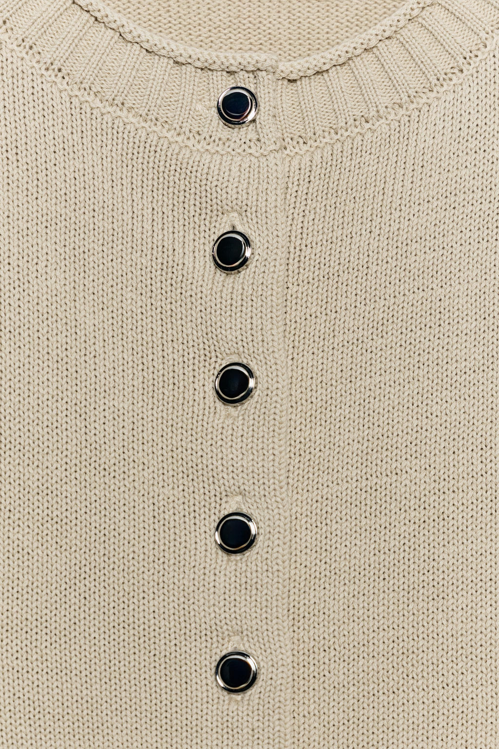 CHAQUETA PUNTO BOTONES MET?LICOS / Camel oscuro - Zara фото 9