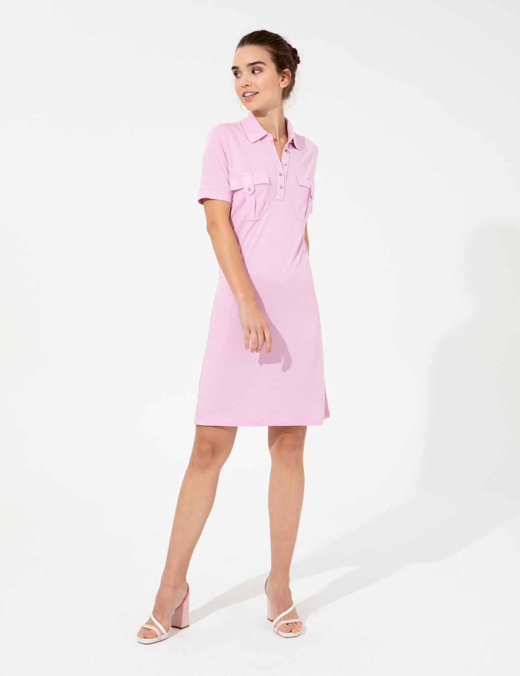 Lila Polo Yaka Elbise - Pierre cardin фото 2