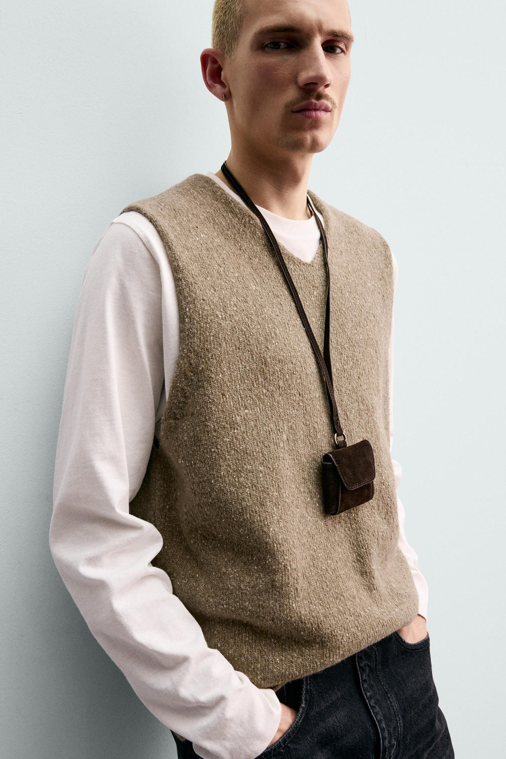 ORIGINS FLECKED KNIT VEST - Zara фото 14