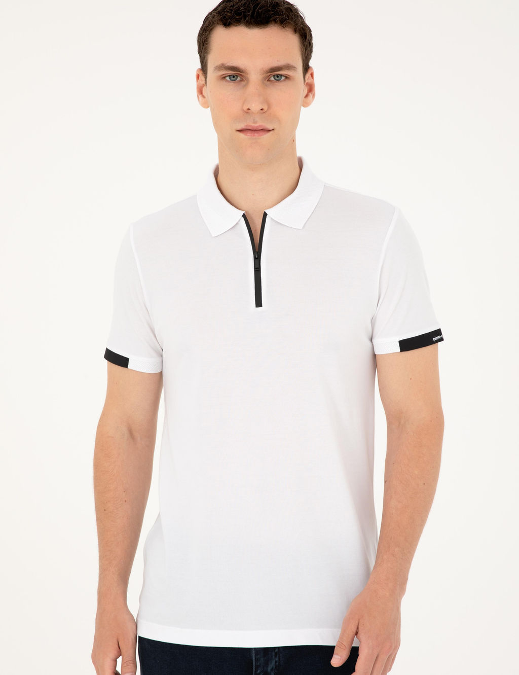 Beyaz Slim Fit Ti__rt - Pierre cardin фото 10