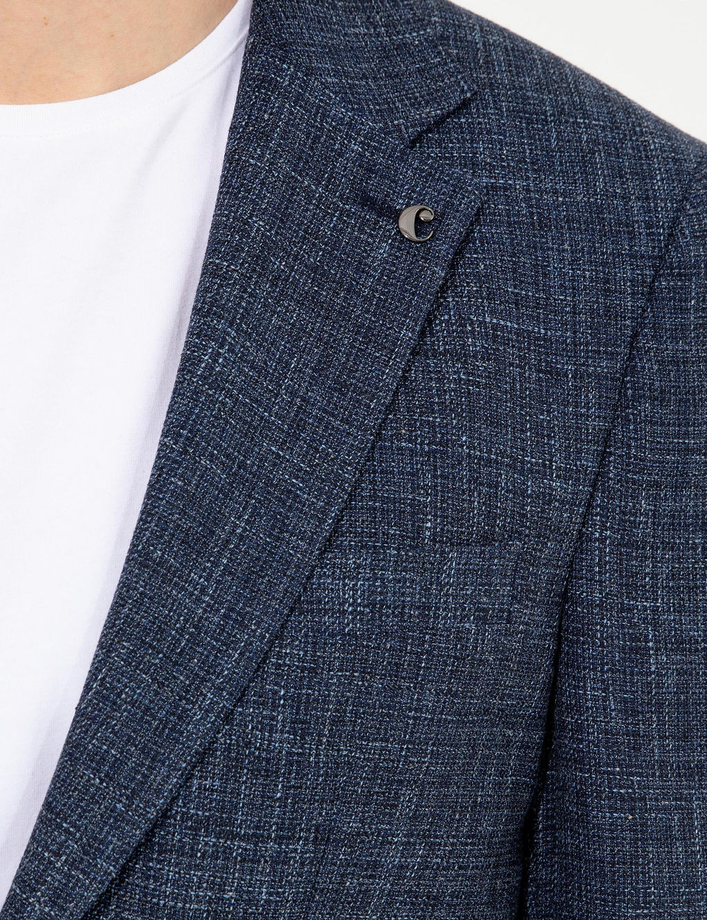 Темно-синяя приталенная куртка - Cacharel фото 7