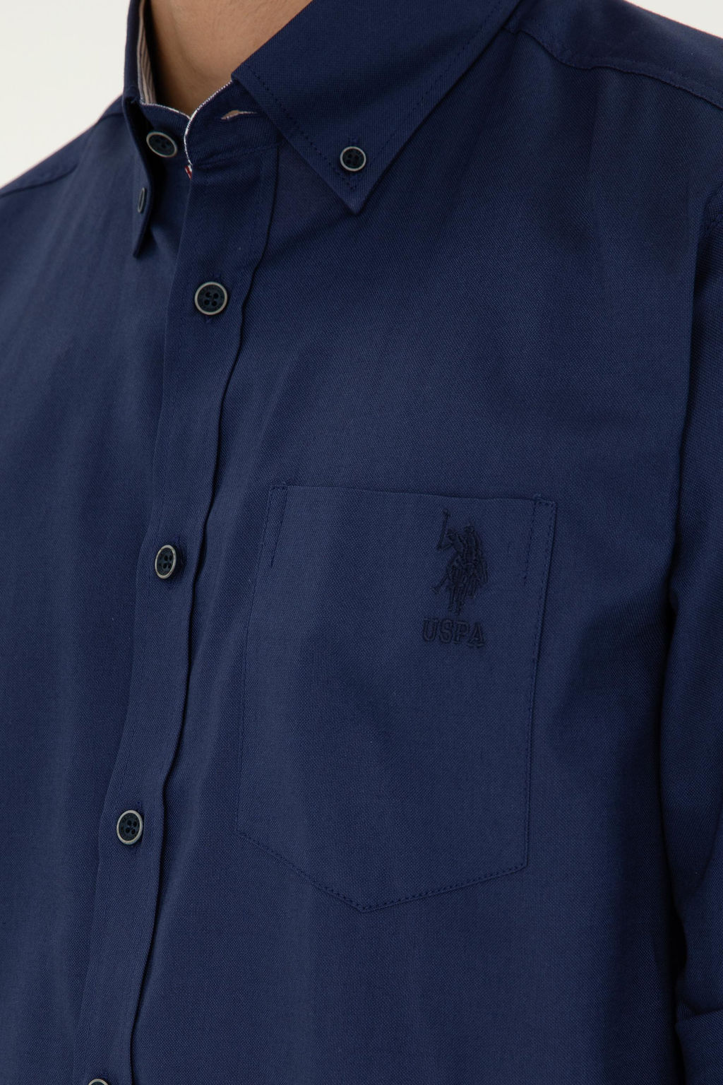 U. S. Polo Assn / Мужская темно-синяя рубашка с длинным рукавом - U.s. polo assn фото 14